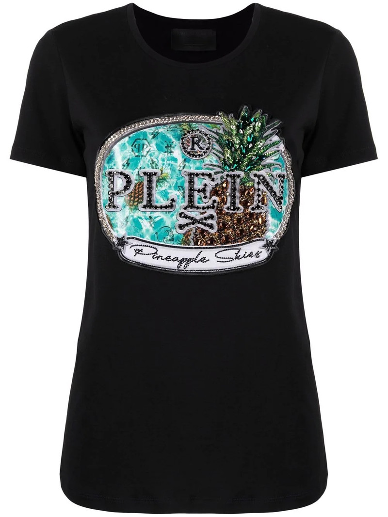 crystal-embellished short-sleeve T-shirt 1
