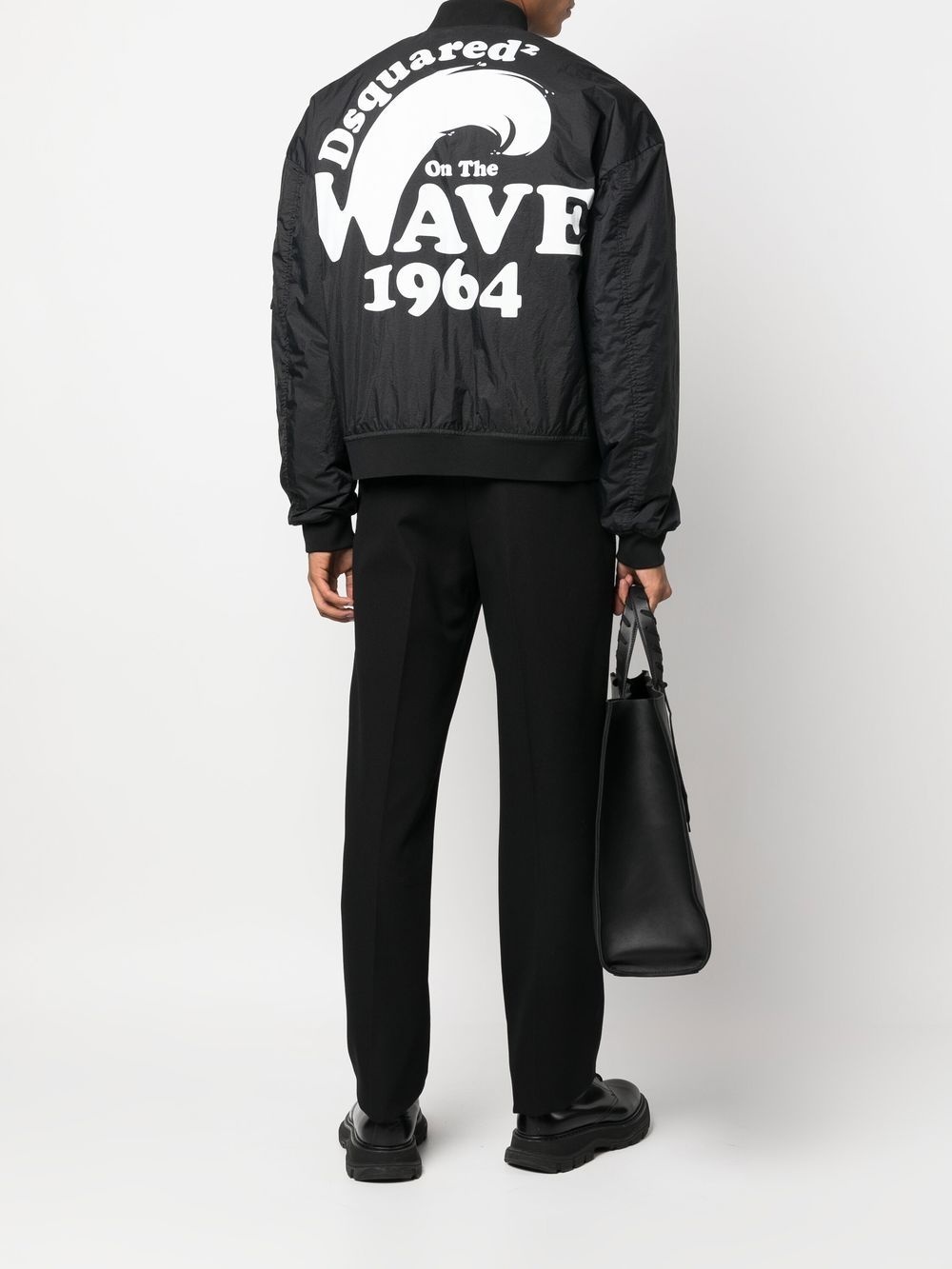 logo-print bomber jacket - 2