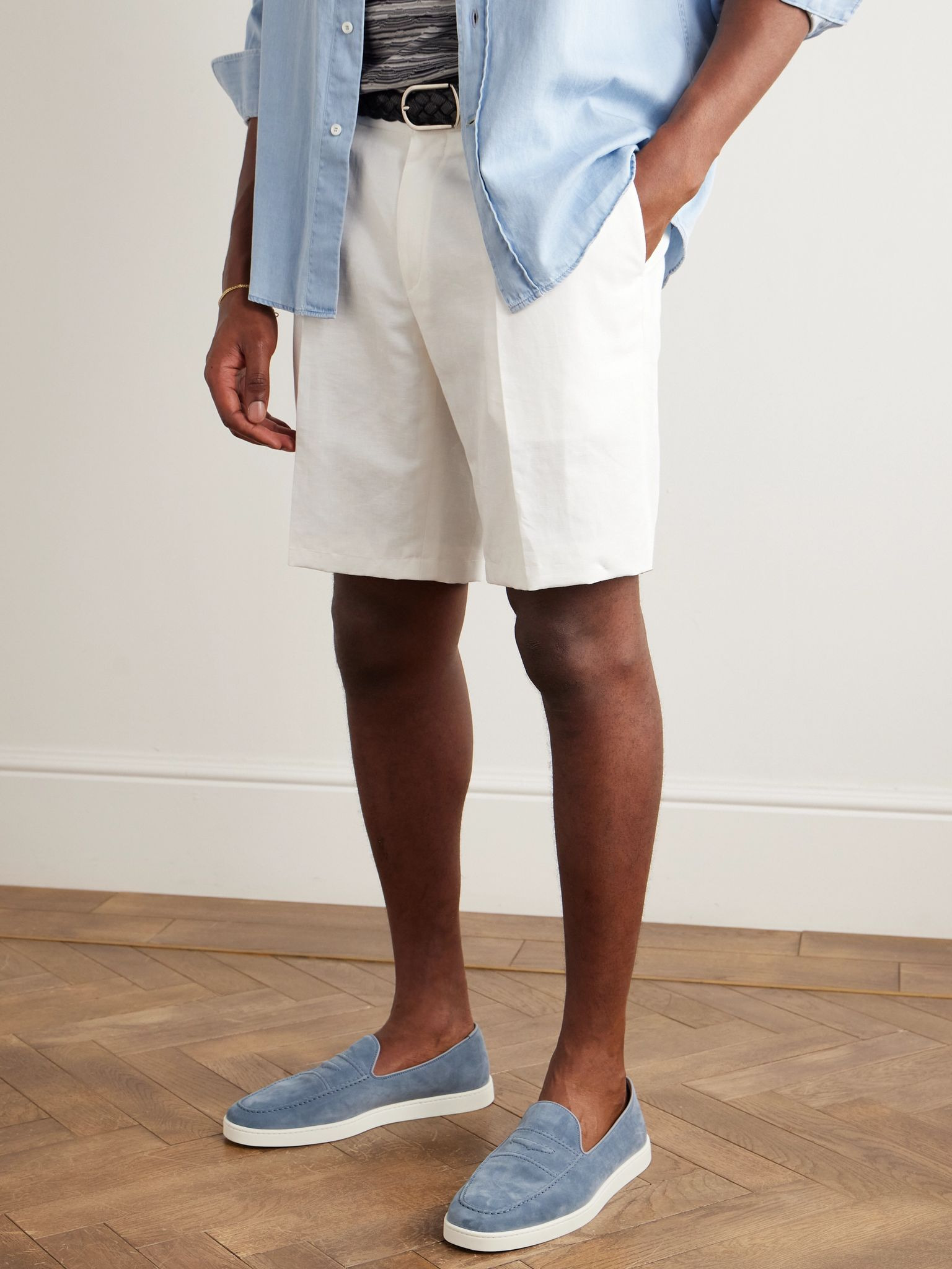 Peebles Suede Loafers Blue - 2