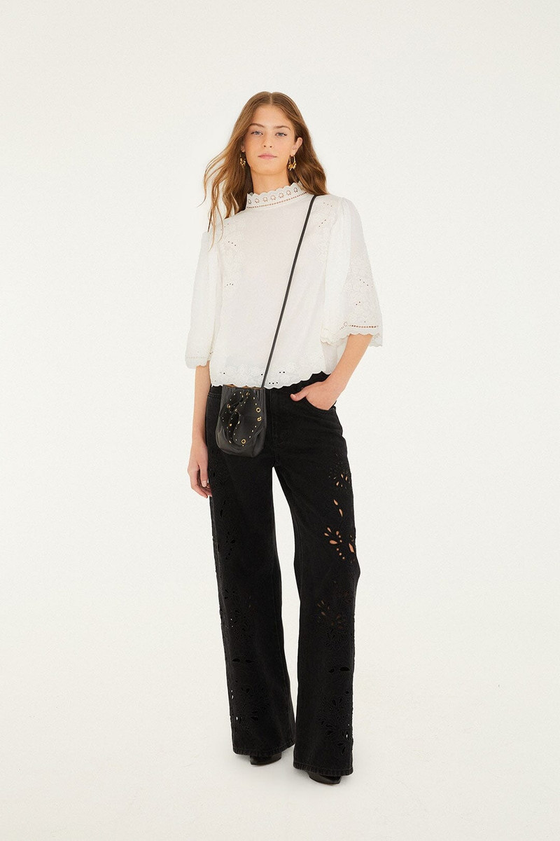 Off-White Palm Tree Embroidered Blouse 4