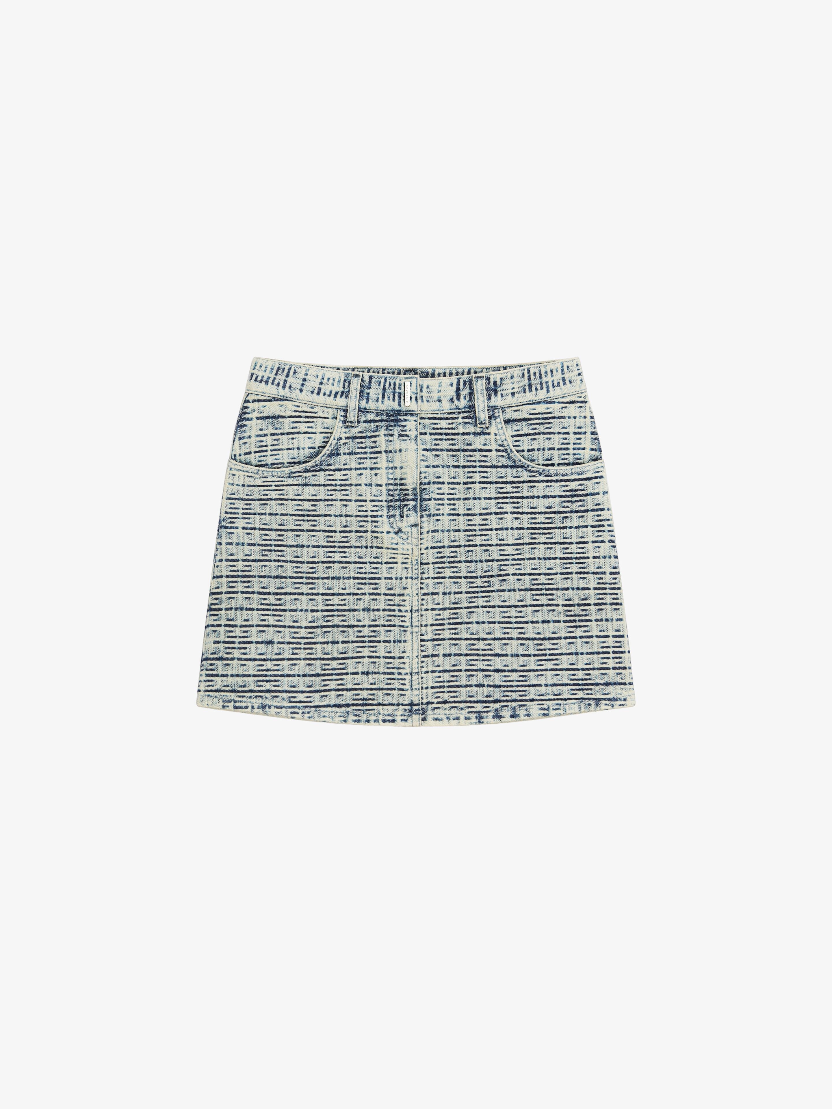 MINI SKIRT IN 4G BLEACHED DENIM - 4