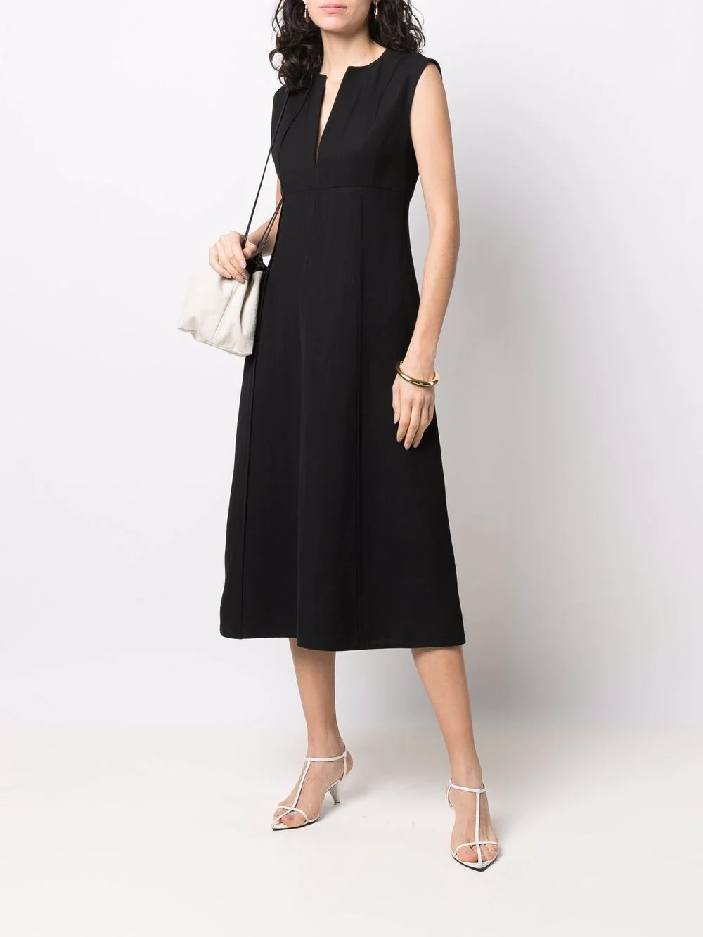 sleeveless shift midi dress - 2