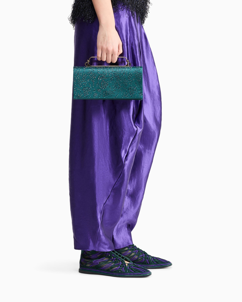 SATIN AND RHINESTONE CLUTCH BAG 6