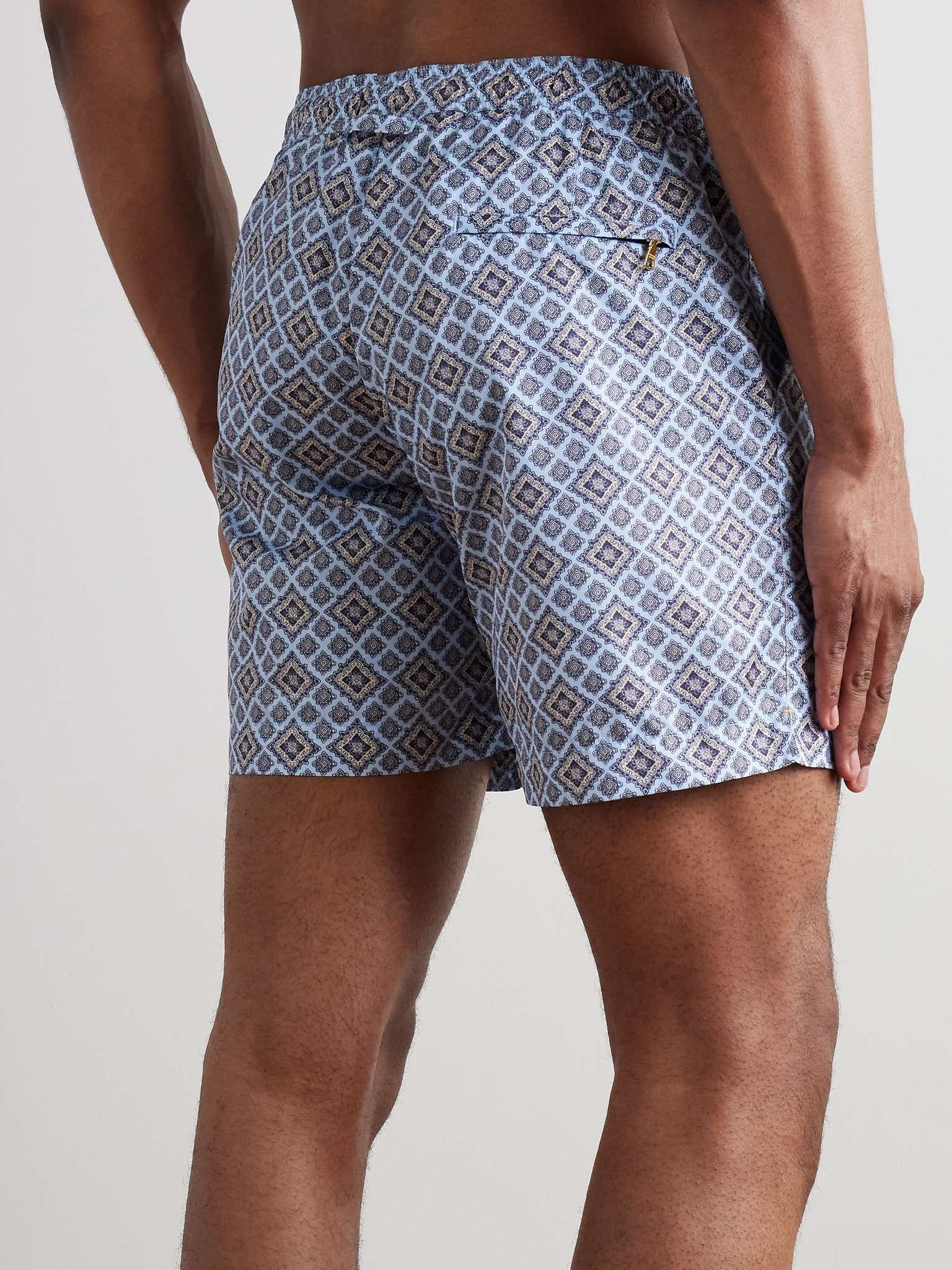 Bulldog Straight-Leg Mid-Length Printed Recycled Swim Shorts - 3