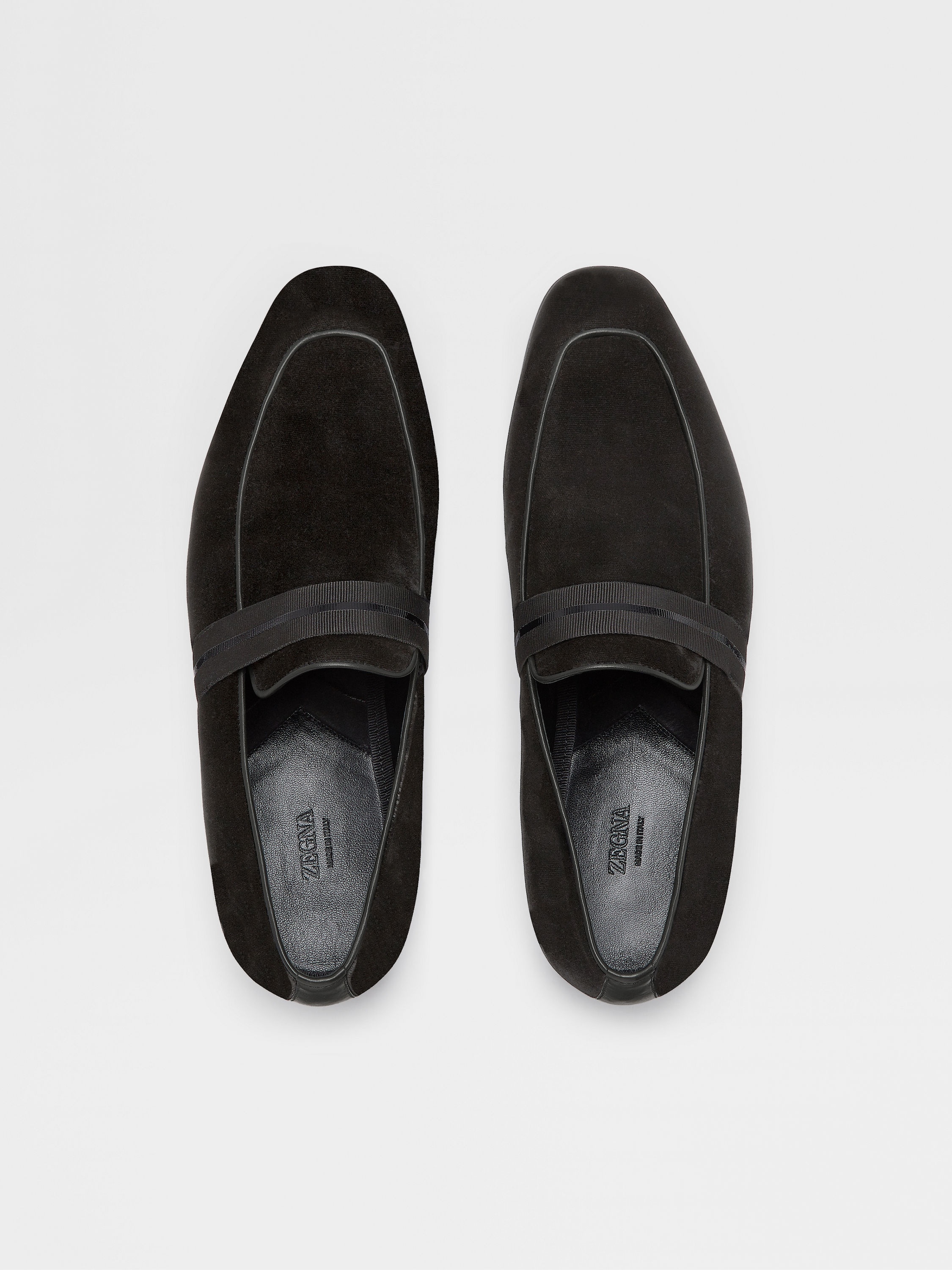 BLACK VELVET LIDO SLIP ON LOAFERS - 5