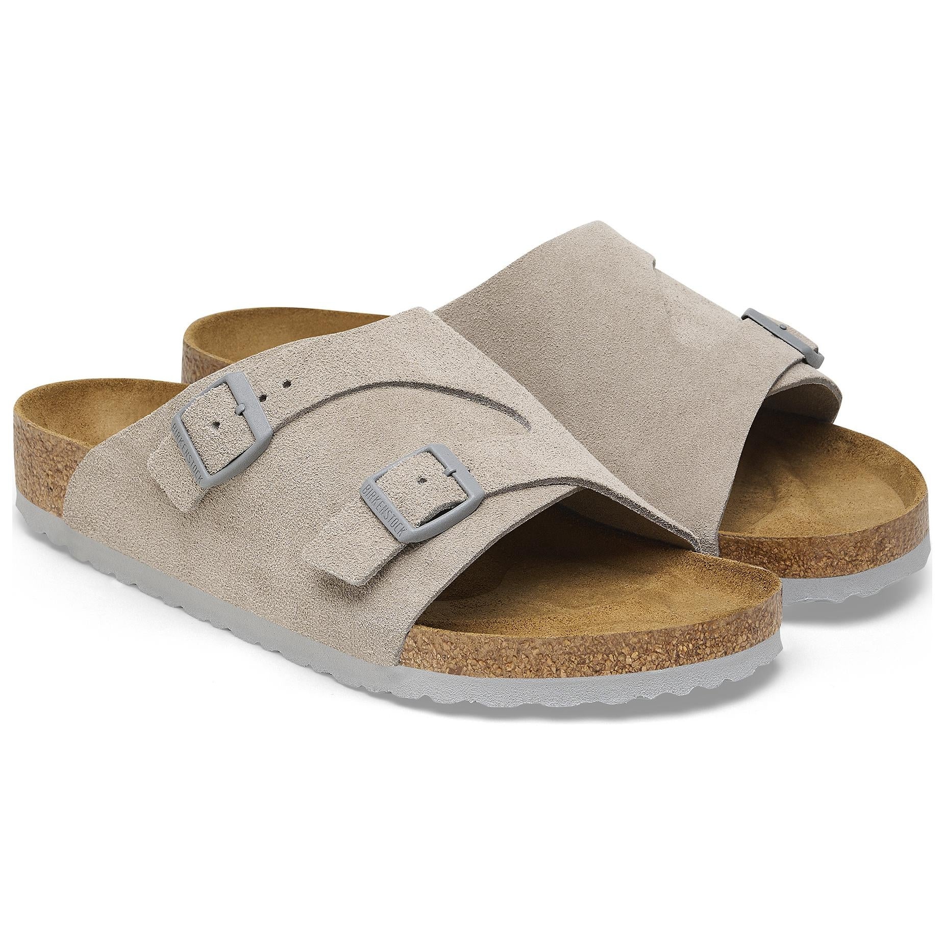 Birkenstock Zrich Suede Leather Sandals 'Stone Coin' 1027725 - 4