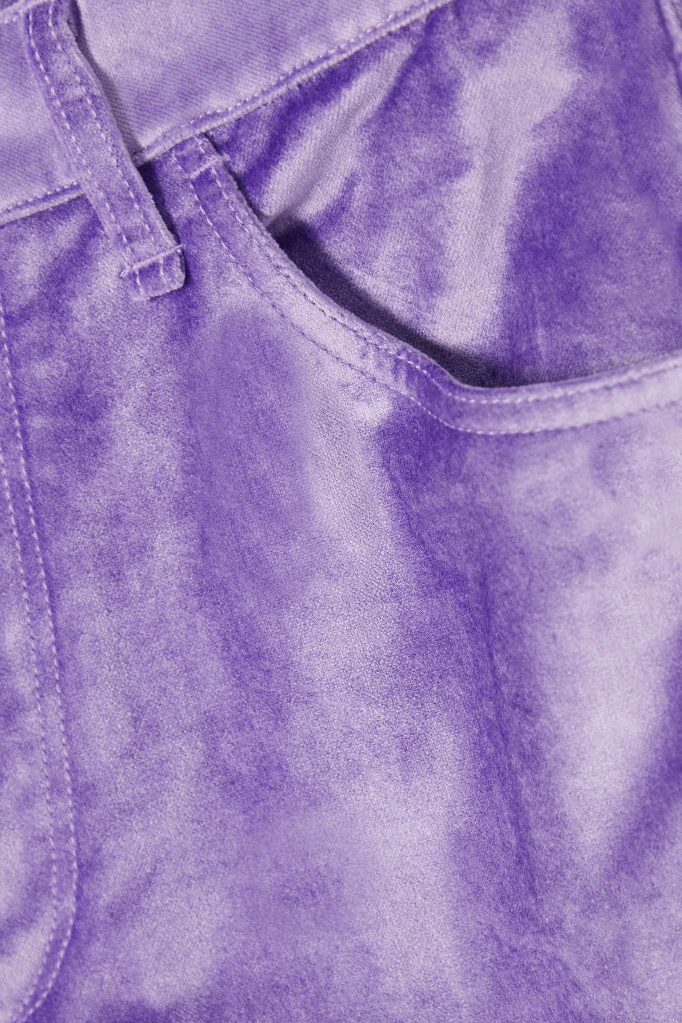 Jacey cotton-blend velvet wide-leg pants - 5
