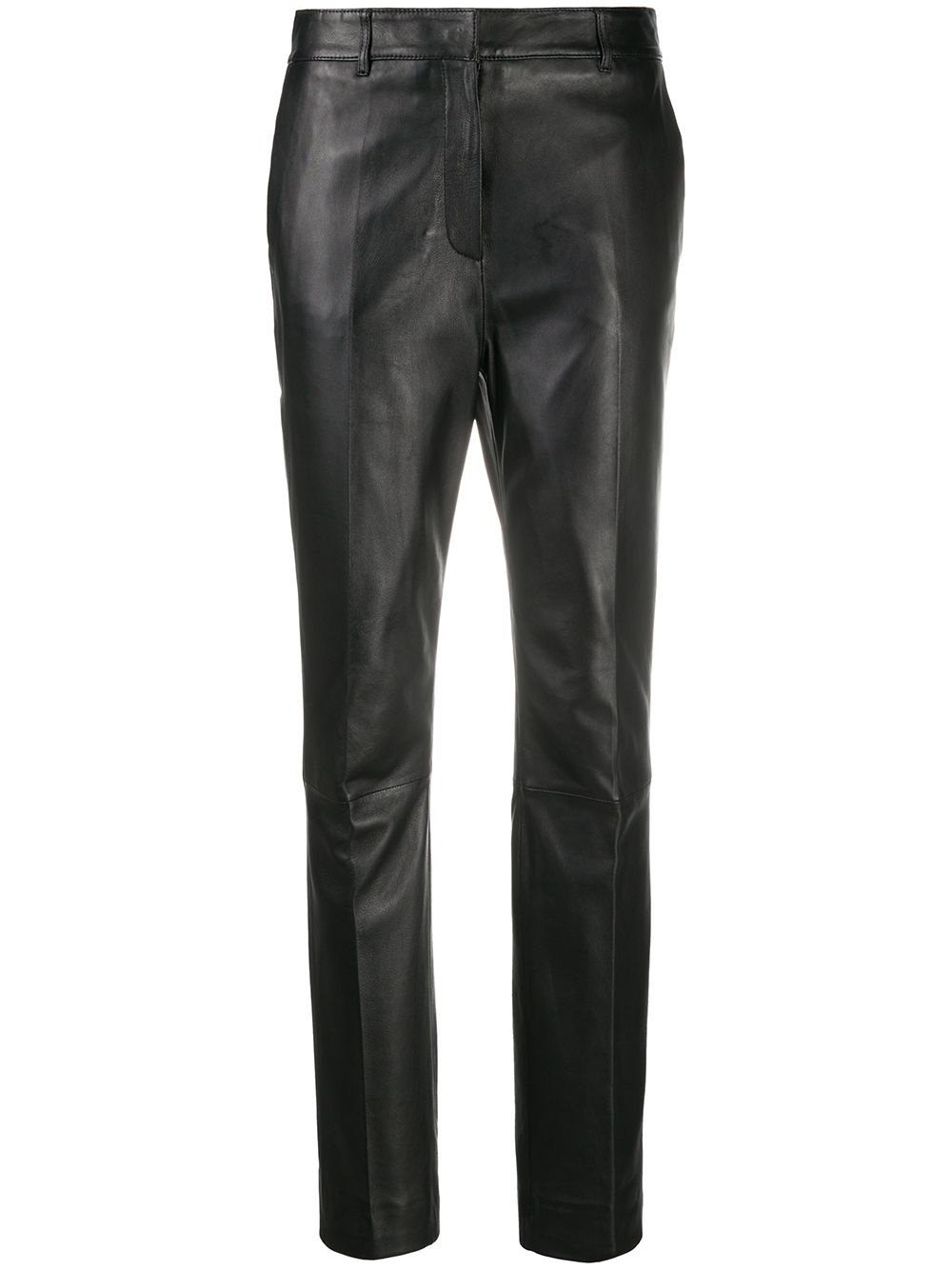 slim-fit leather trousers - 1