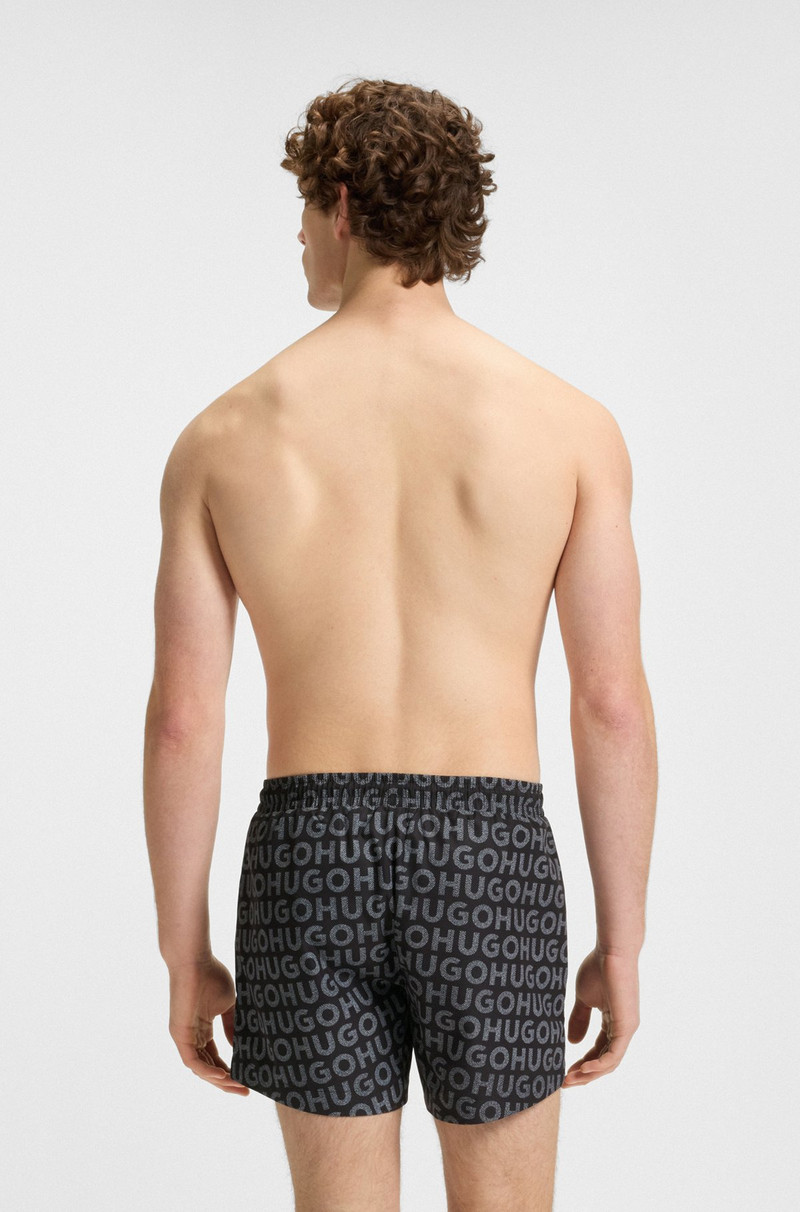 HUGO LOGO-PRINT SWIM SHORTS WITH DRAWCORD outlook