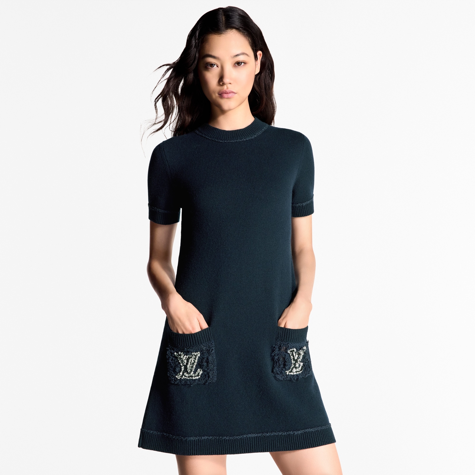 Bouclé Pocket Knit Dress - 2