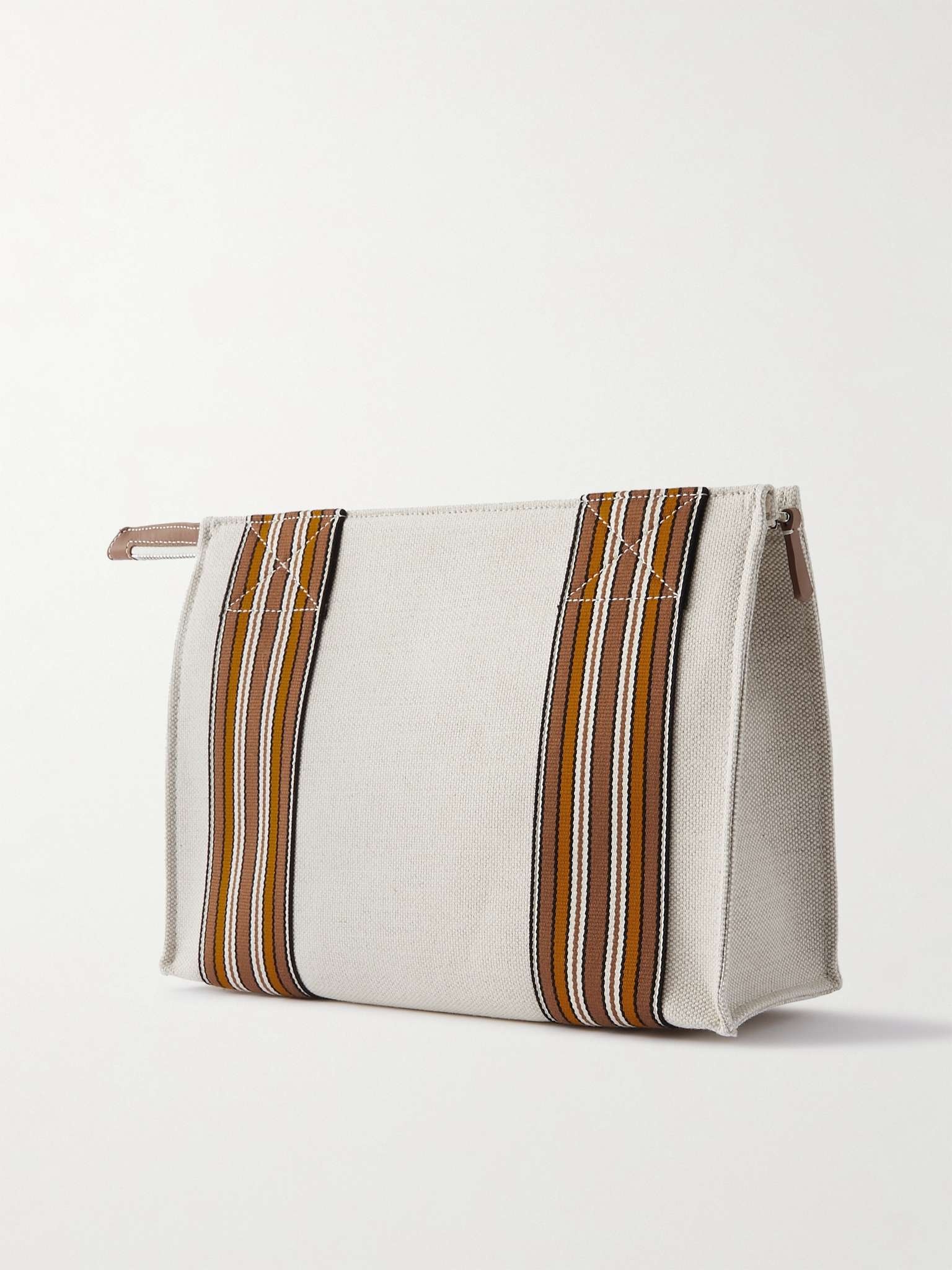 Webbing-Trimmed Canvas Pouch - 4