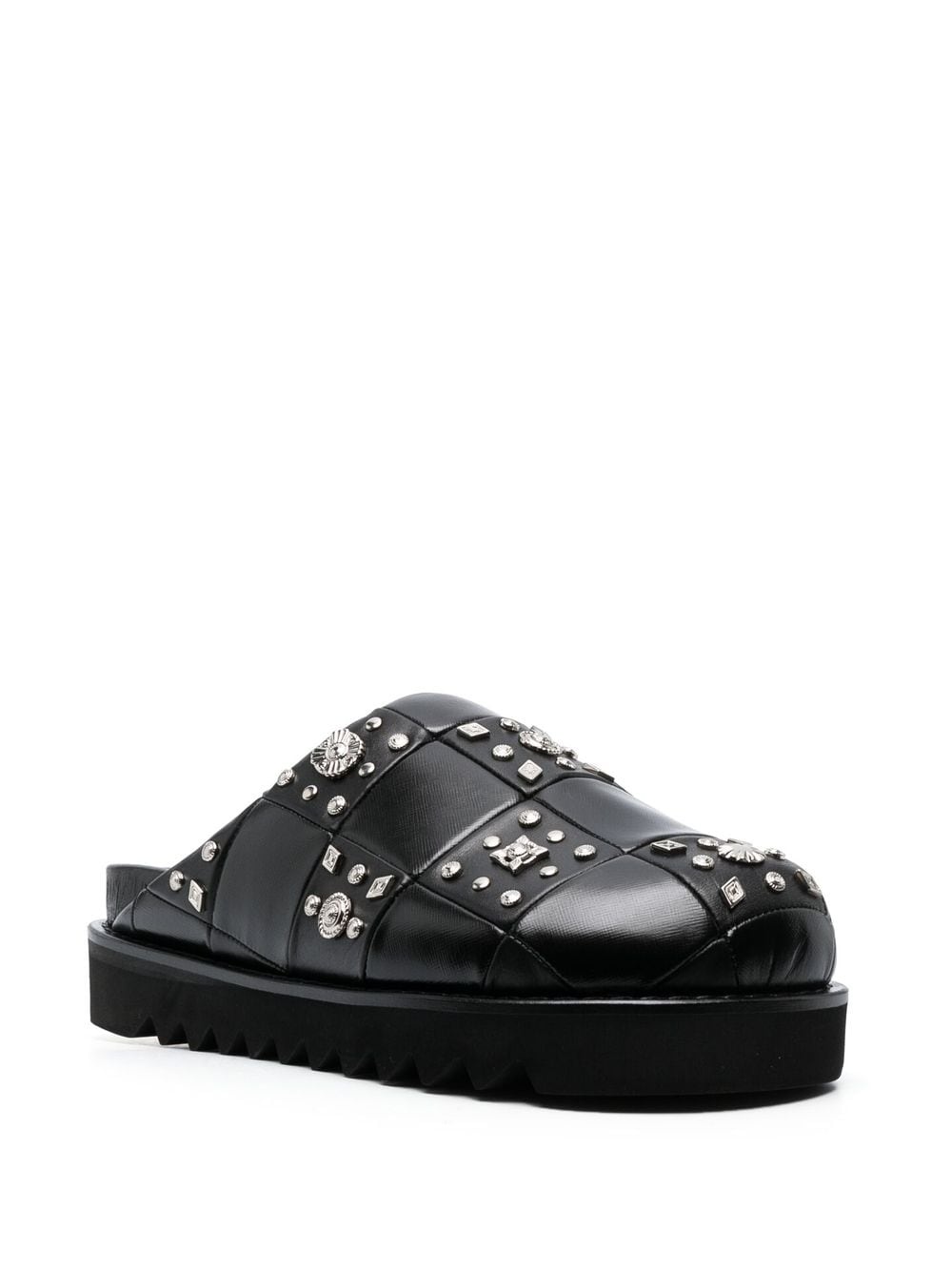 stud-detailing leather mules - 2