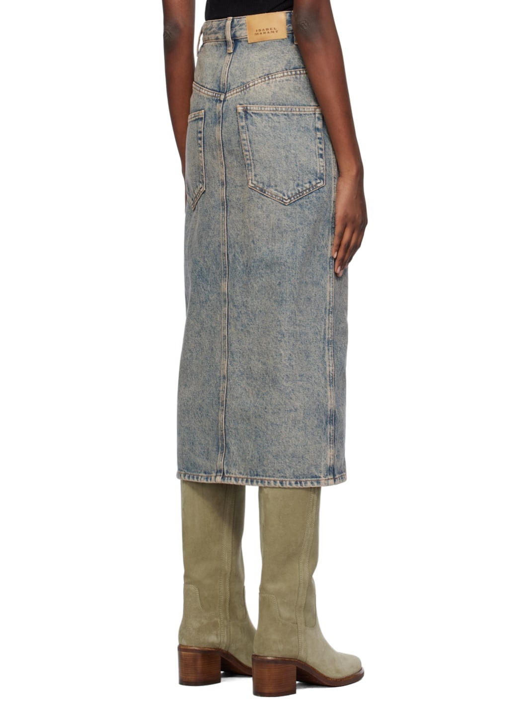 Blue Vandy Denim Midi Skirt - 3