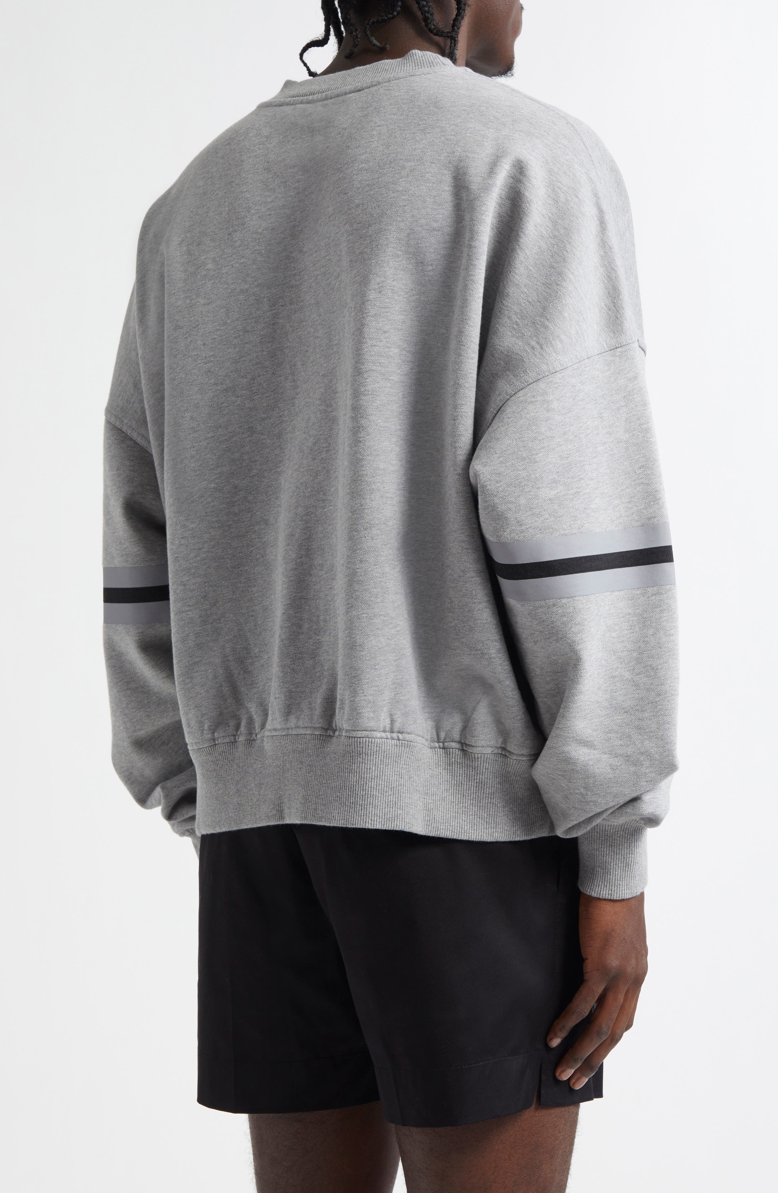 Dolce&Gabbana Stampa Oversize Logo Graphic Sweatshirt in Melange Grigi at Nordstrom - 3