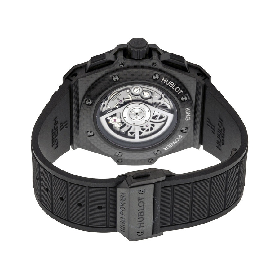 Hublot King Power Unico Skeleton Dial Automatic Carbon Fiber Rubber Men's Watch 701QX0140RX - 3