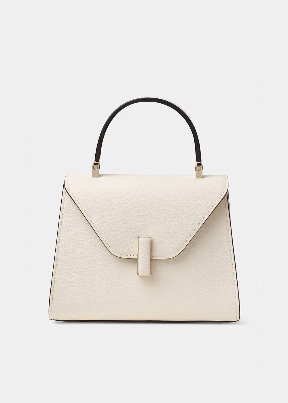 Iside Mini White Grained Leather Bag - 1