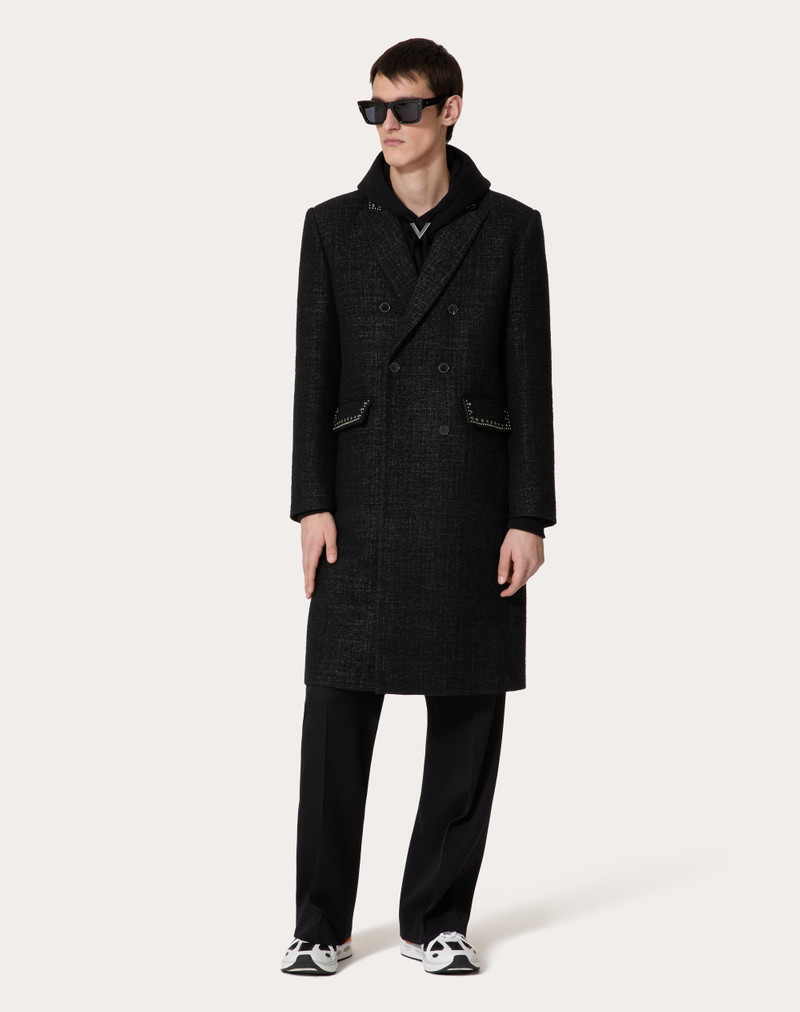 DOUBLE-BREASTED WOOL COAT WITH CABOCHONS 3