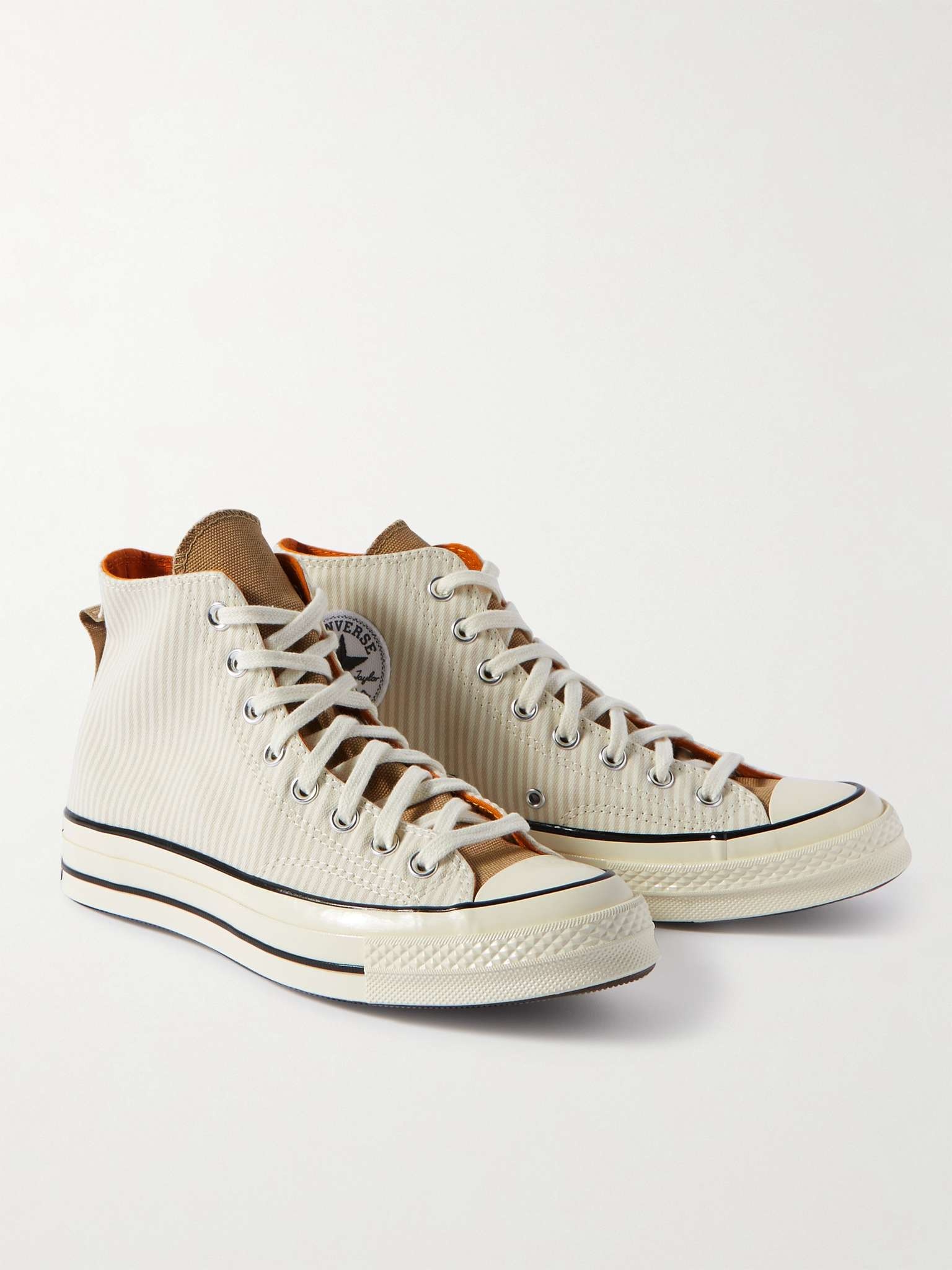 Chuck 70 Striped Canvas High-Top Sneakers - 4