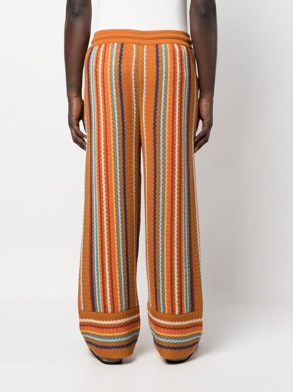 striped straight-leg trousers - 4