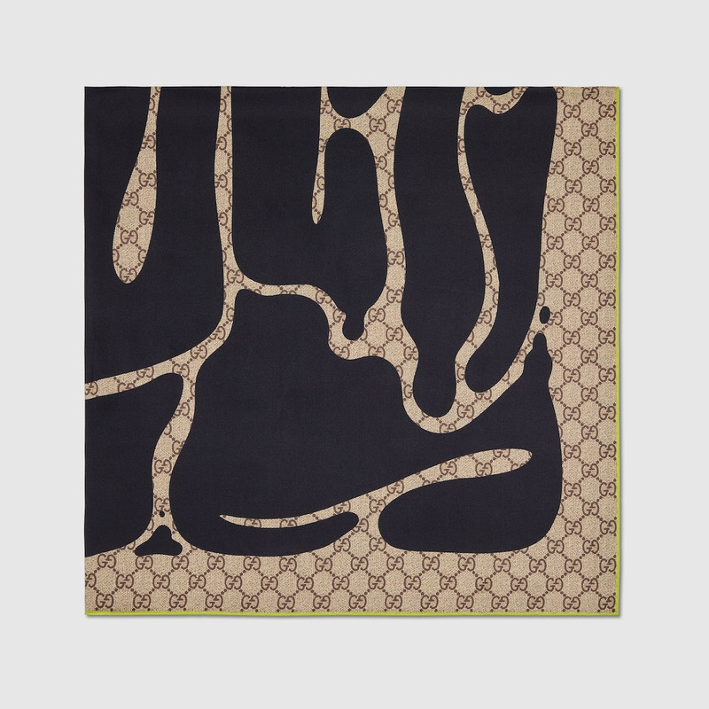 GUCCI 90 x 90 project printed silk carré outlook