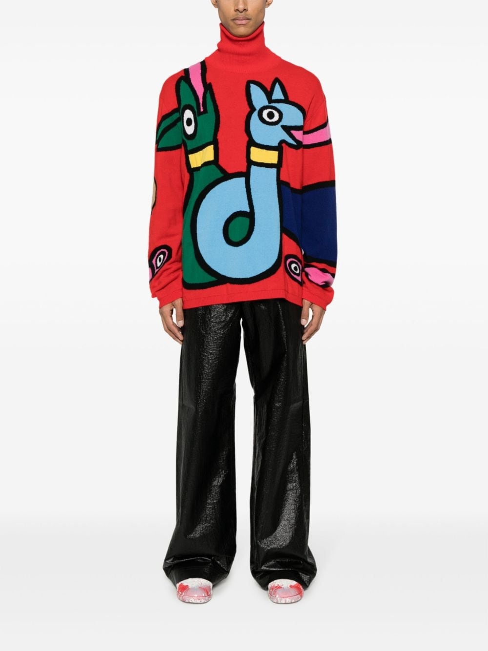 embroidered-logo trousers - 2