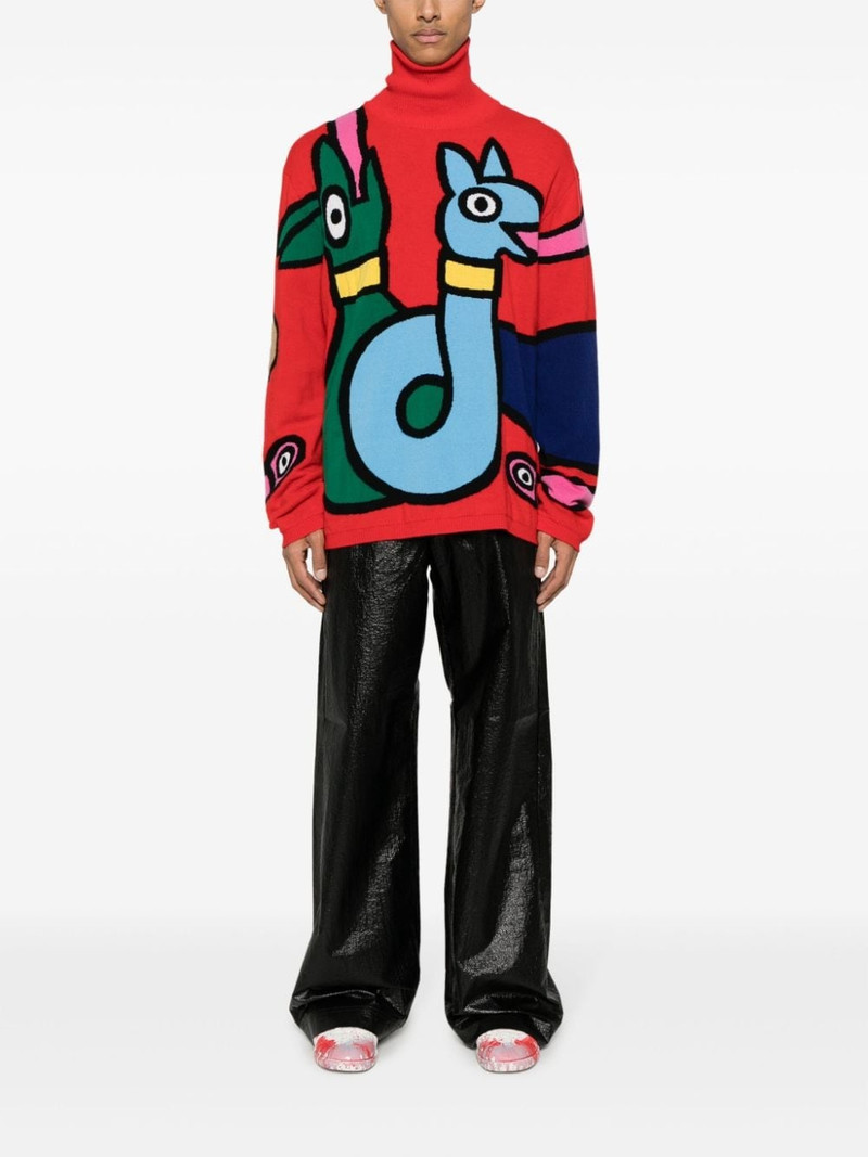Walter Van Beirendonck embroidered-logo trousers outlook