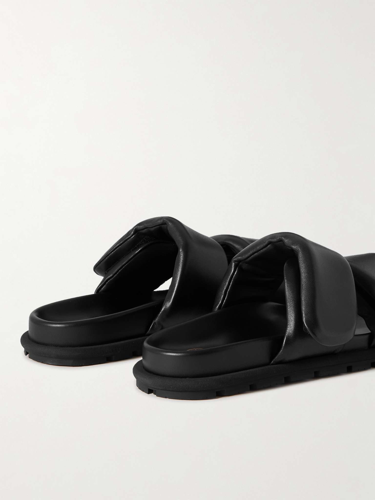 Padded Nylon and Leather Slides - 5