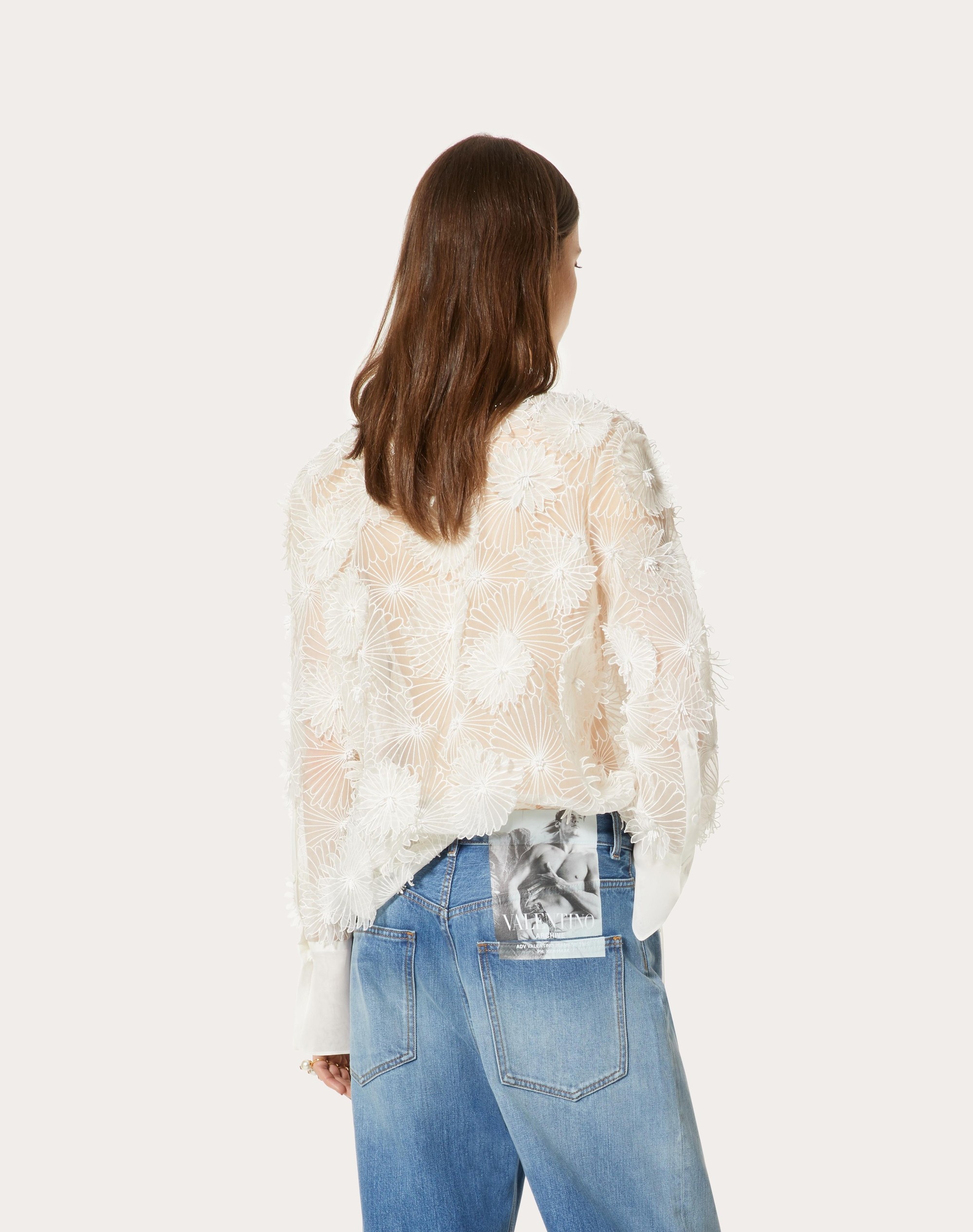 EMBROIDERED ORGANZA SHIRT - 4