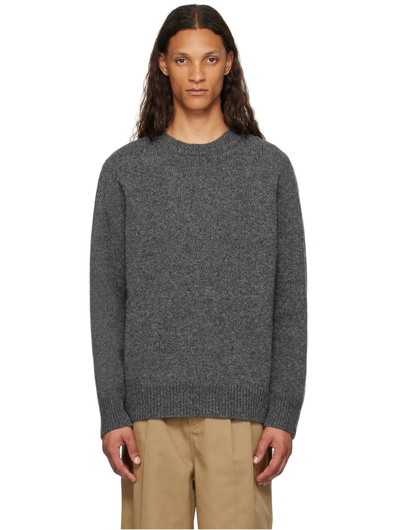 Gray Shetland Wool Sweater 1