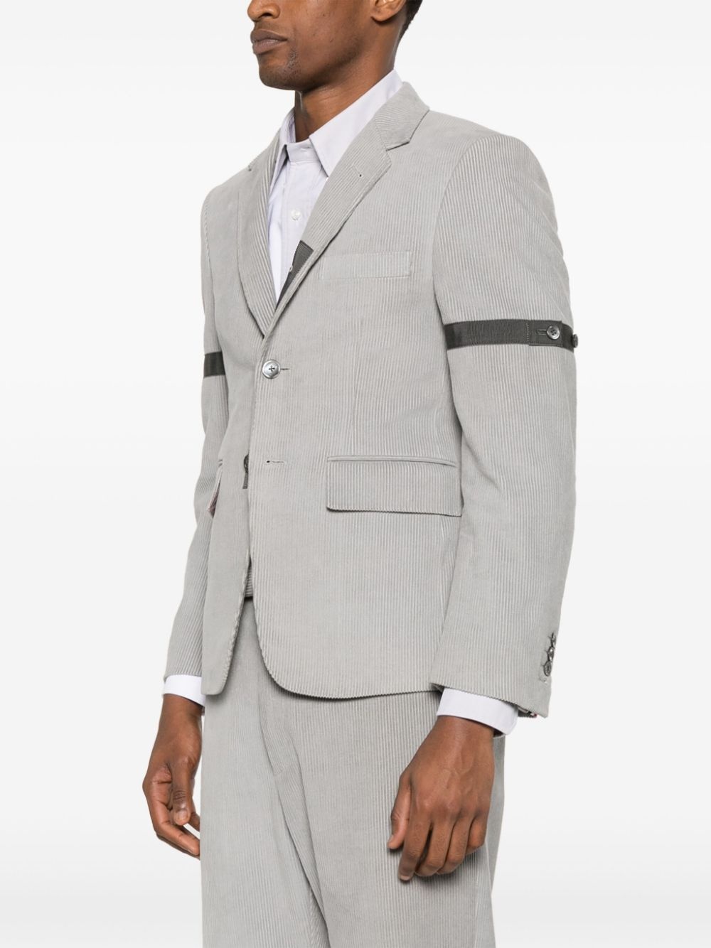 single-breasted corduroy blazer - 3
