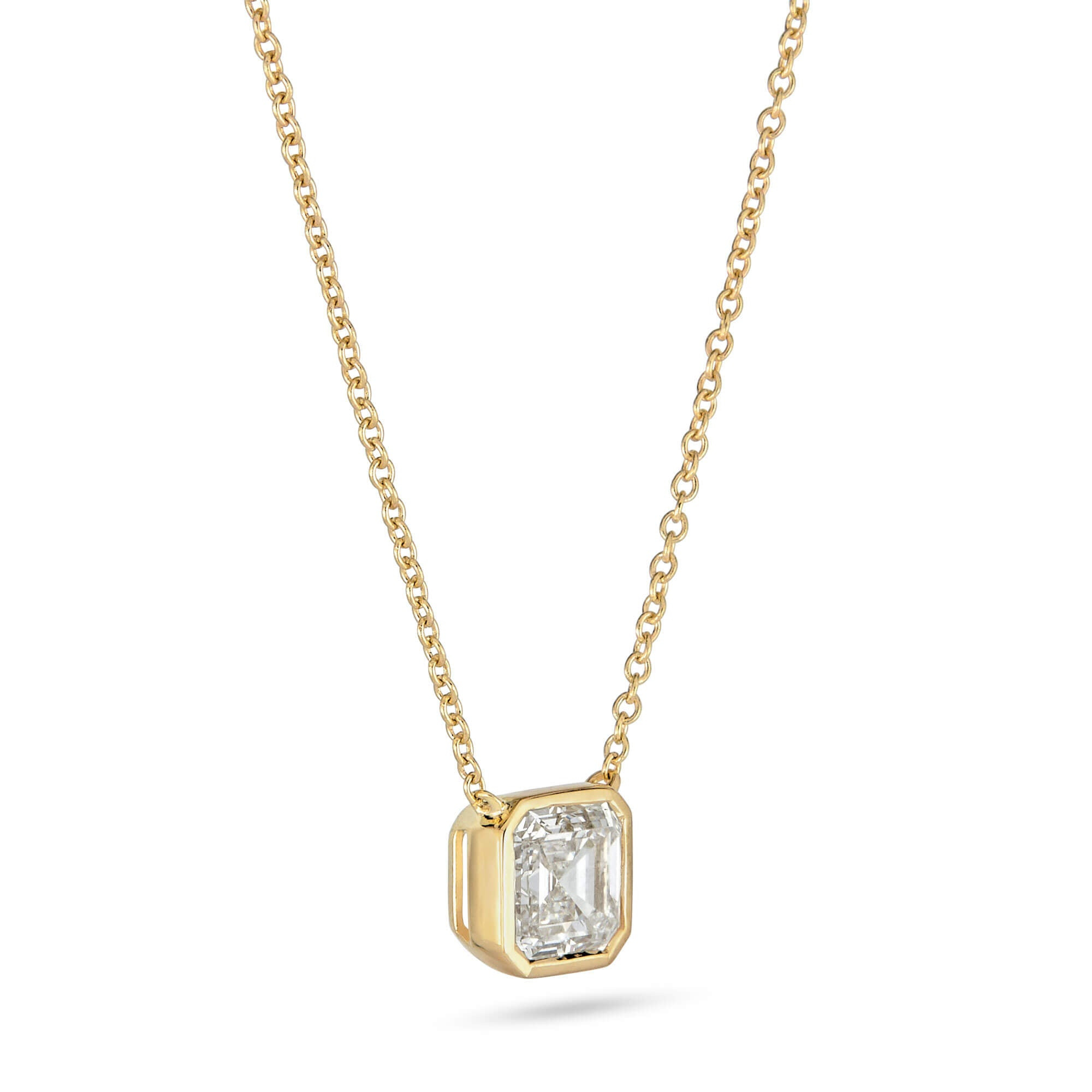1 CTW LAB-Created Asscher Necklace - 3