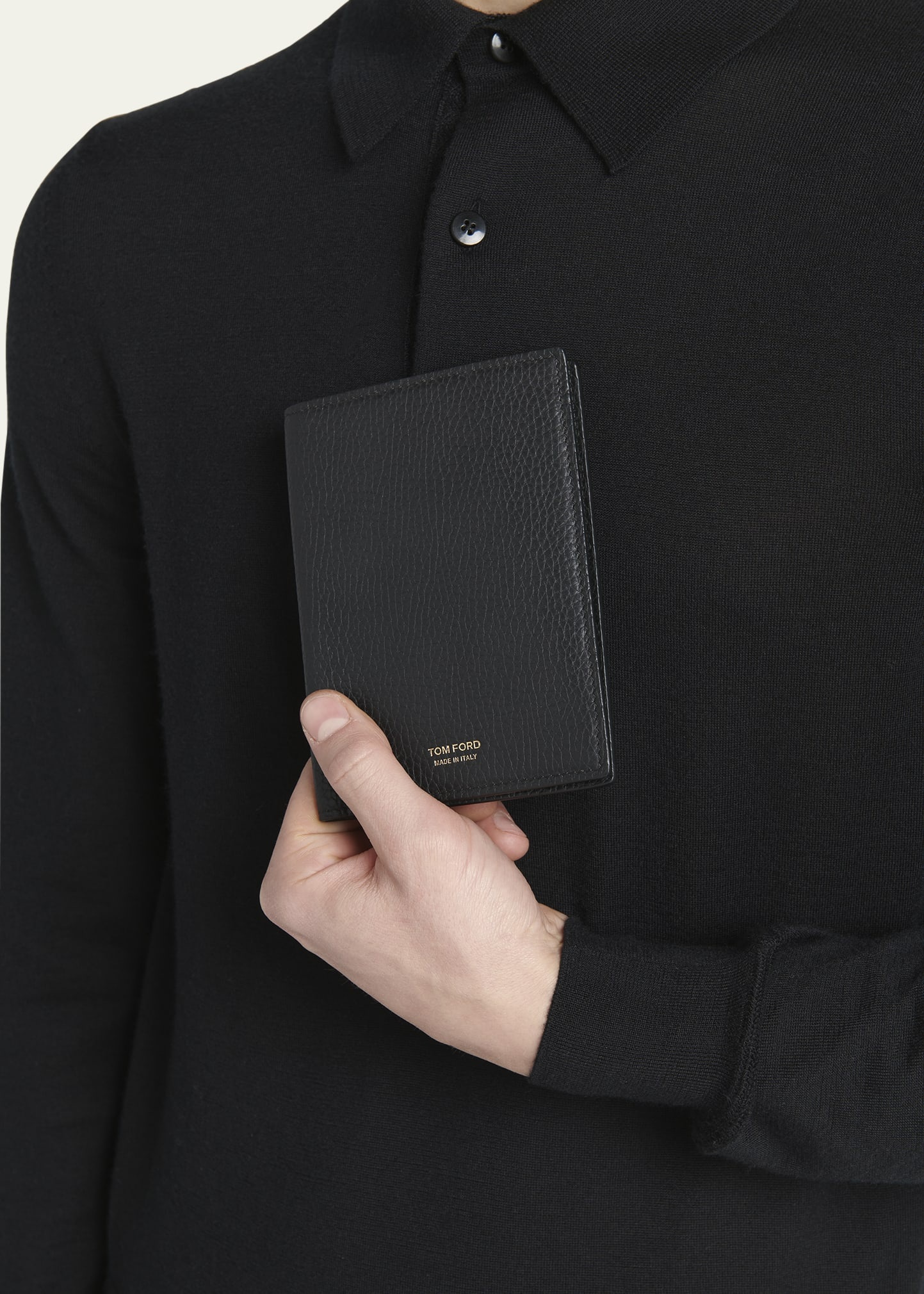 Men's Soft Leather T-Line Passport Holder - 2