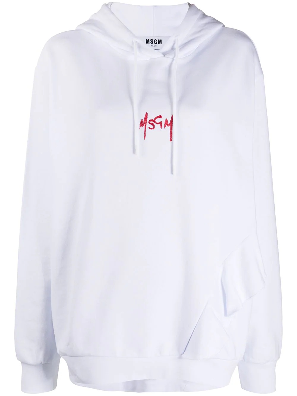 logo-embroidered oversize hoodie - 1