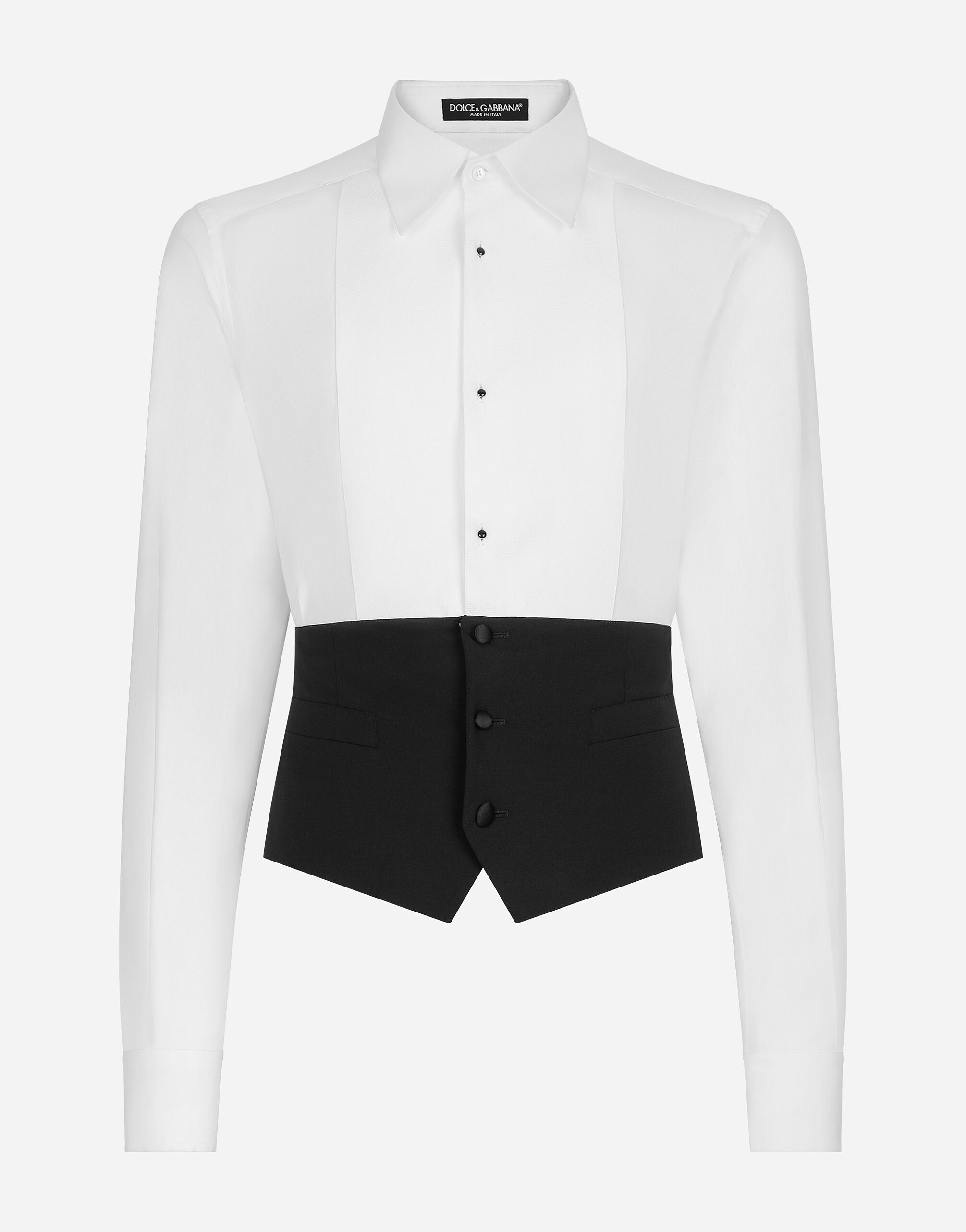 Tuxedo shirt with vest bottom section - 1