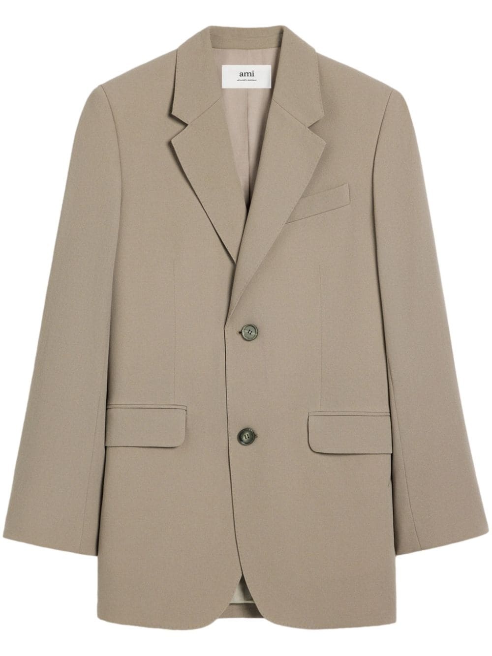 single-breasted virgin wool coat - 1