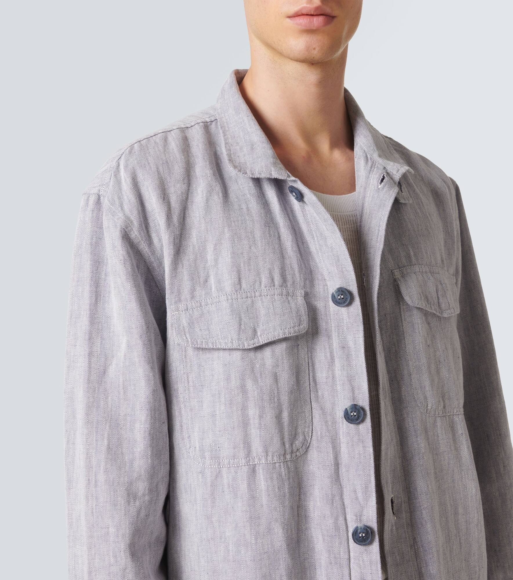 Nuno cotton and linen overshirt - 5