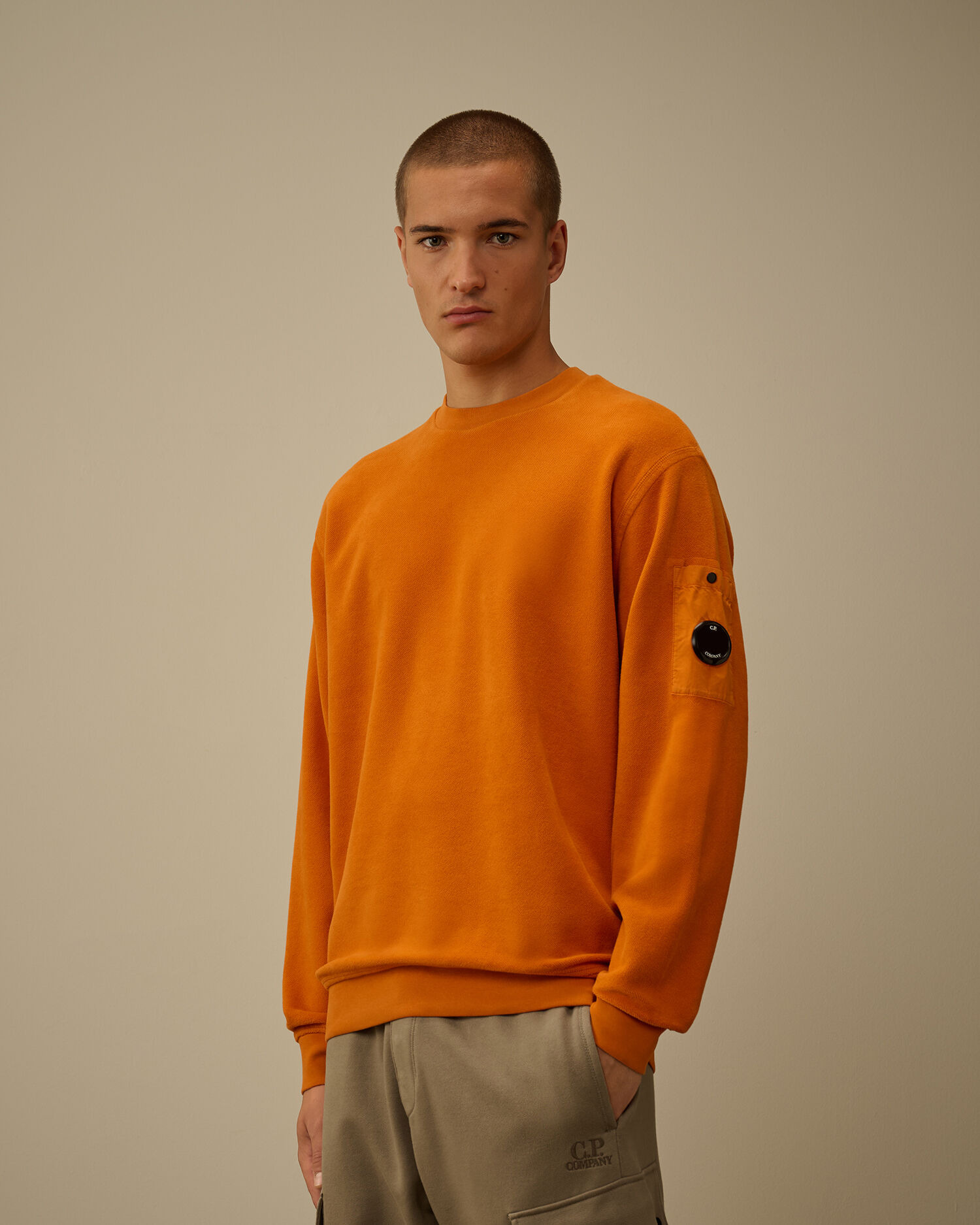 Brushed Emerized Diagonal Fleece Crewneck Sweatshirt - 3