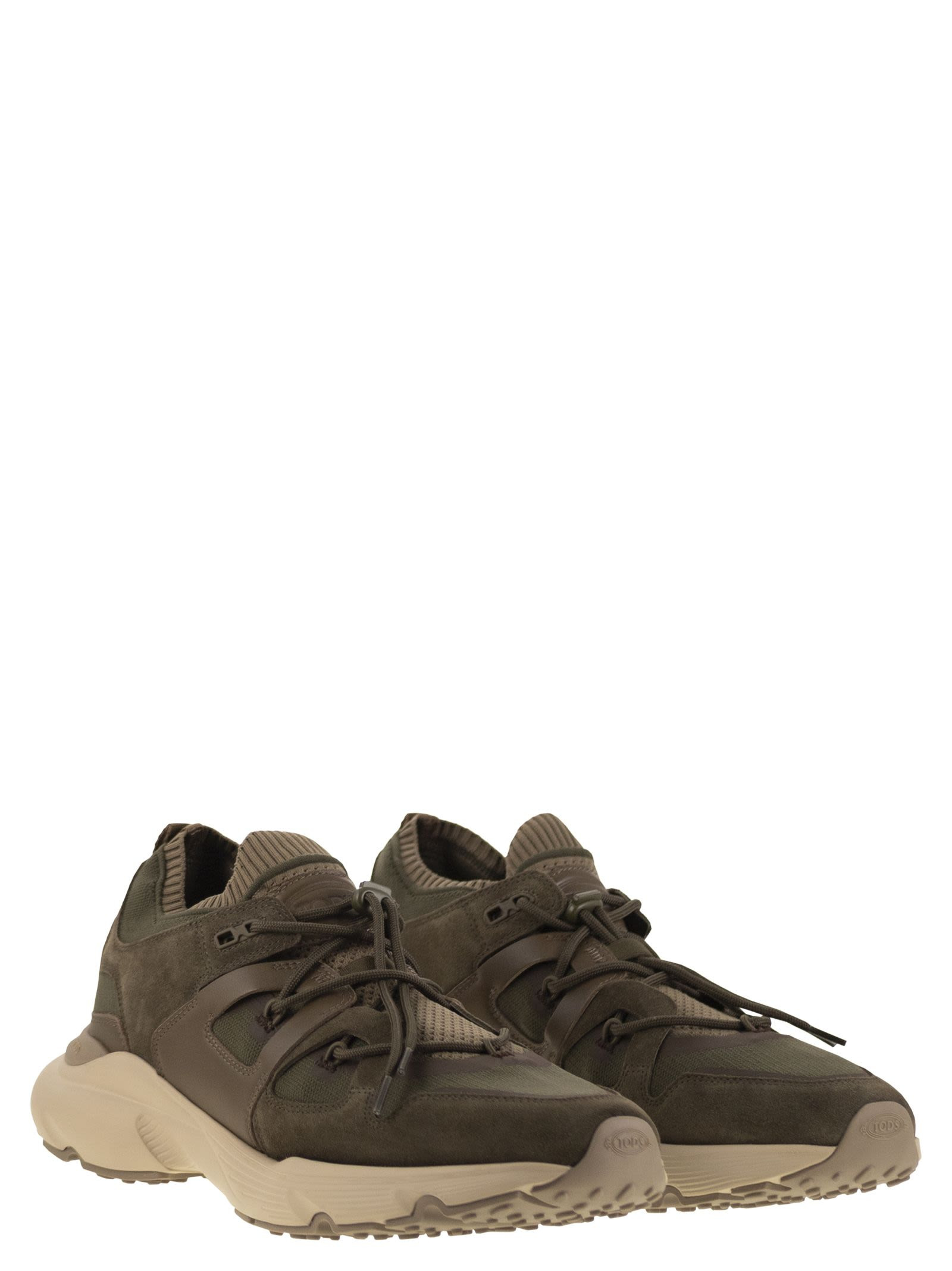 Tod's Men Leather And Technical Fabric Sneakers - 4