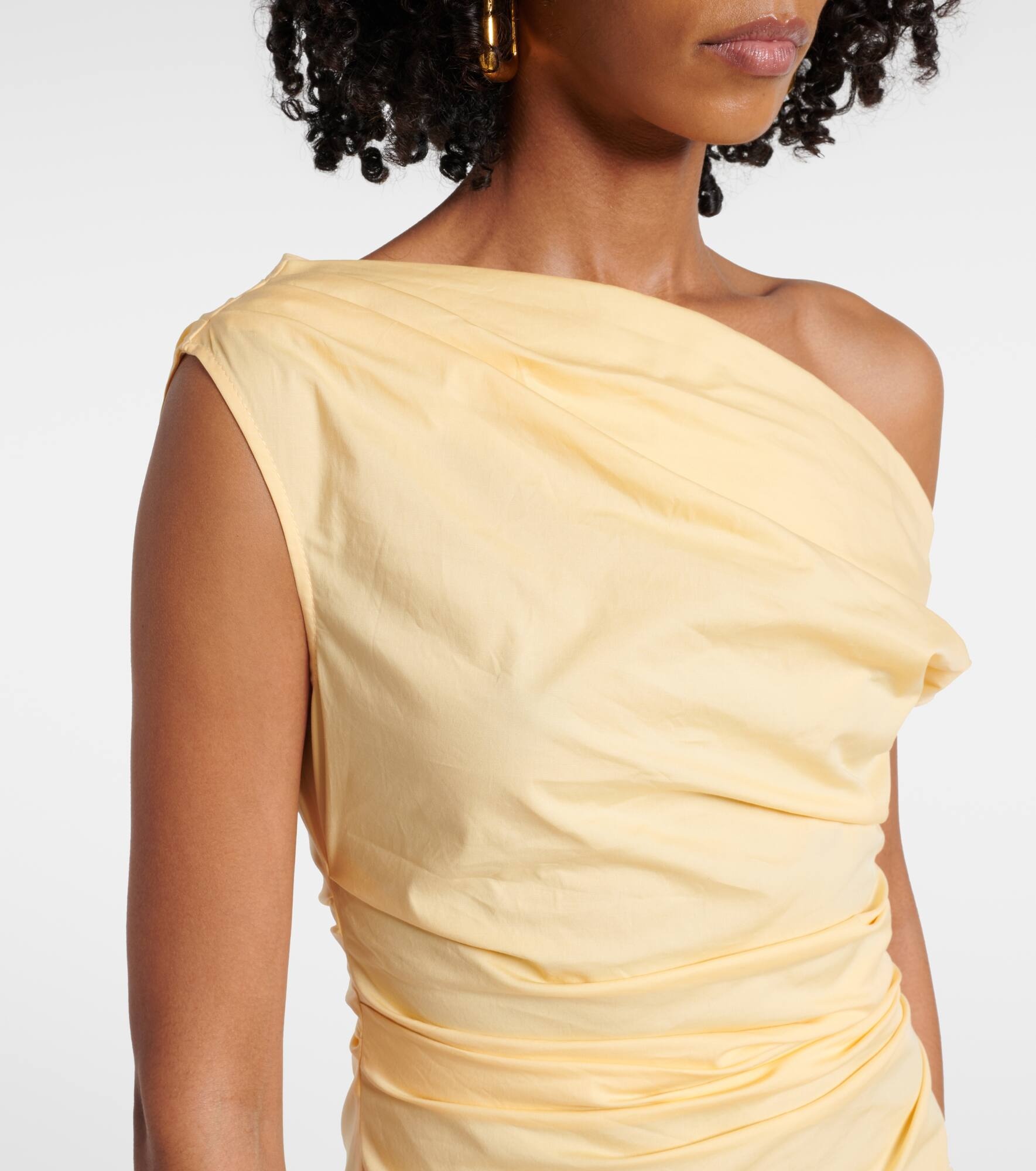 Phare one-shoulder cotton maxi dress - 4