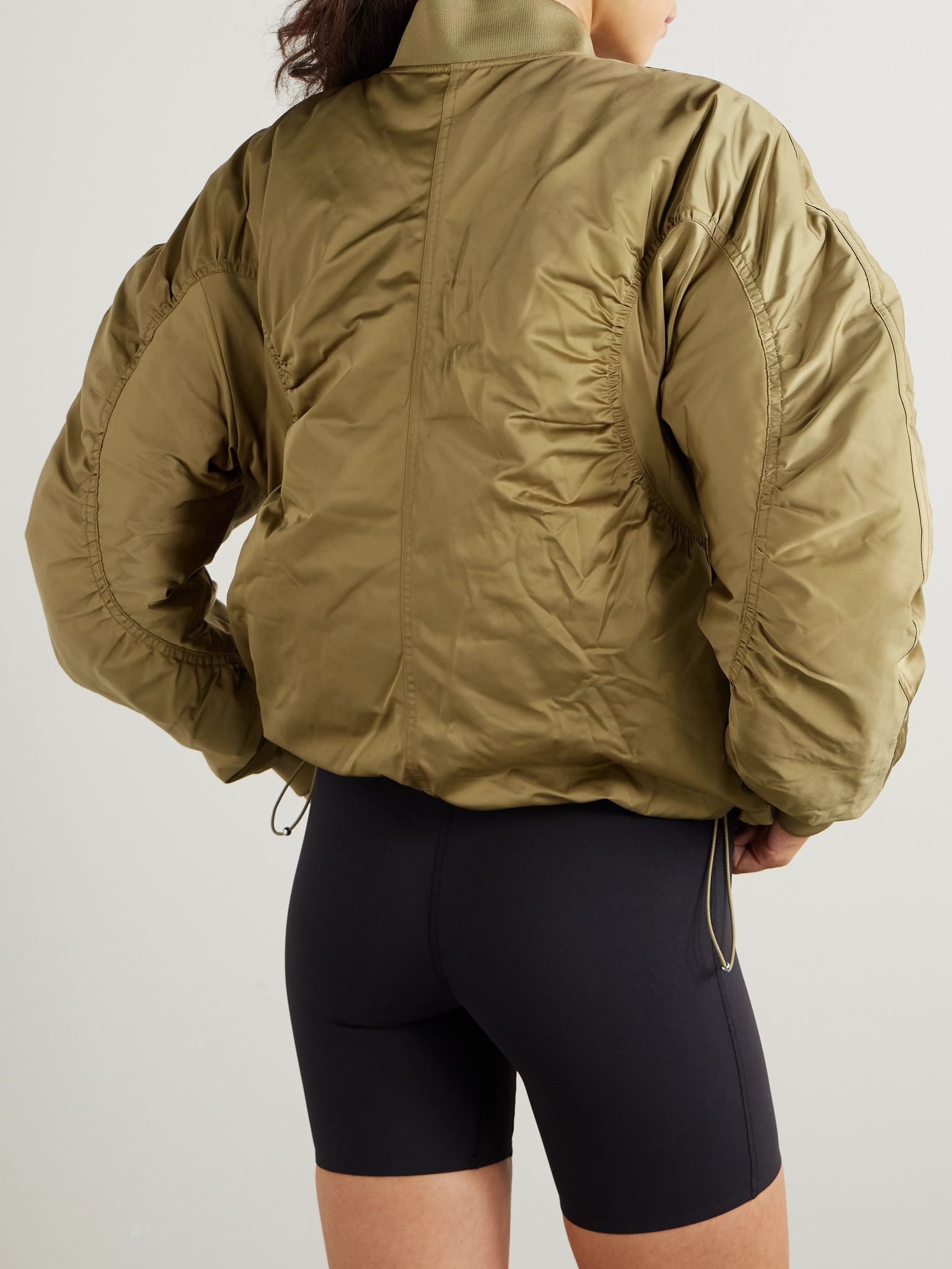 + Zendaya Gloria recycled-shell bomber jacket Dark green - 3