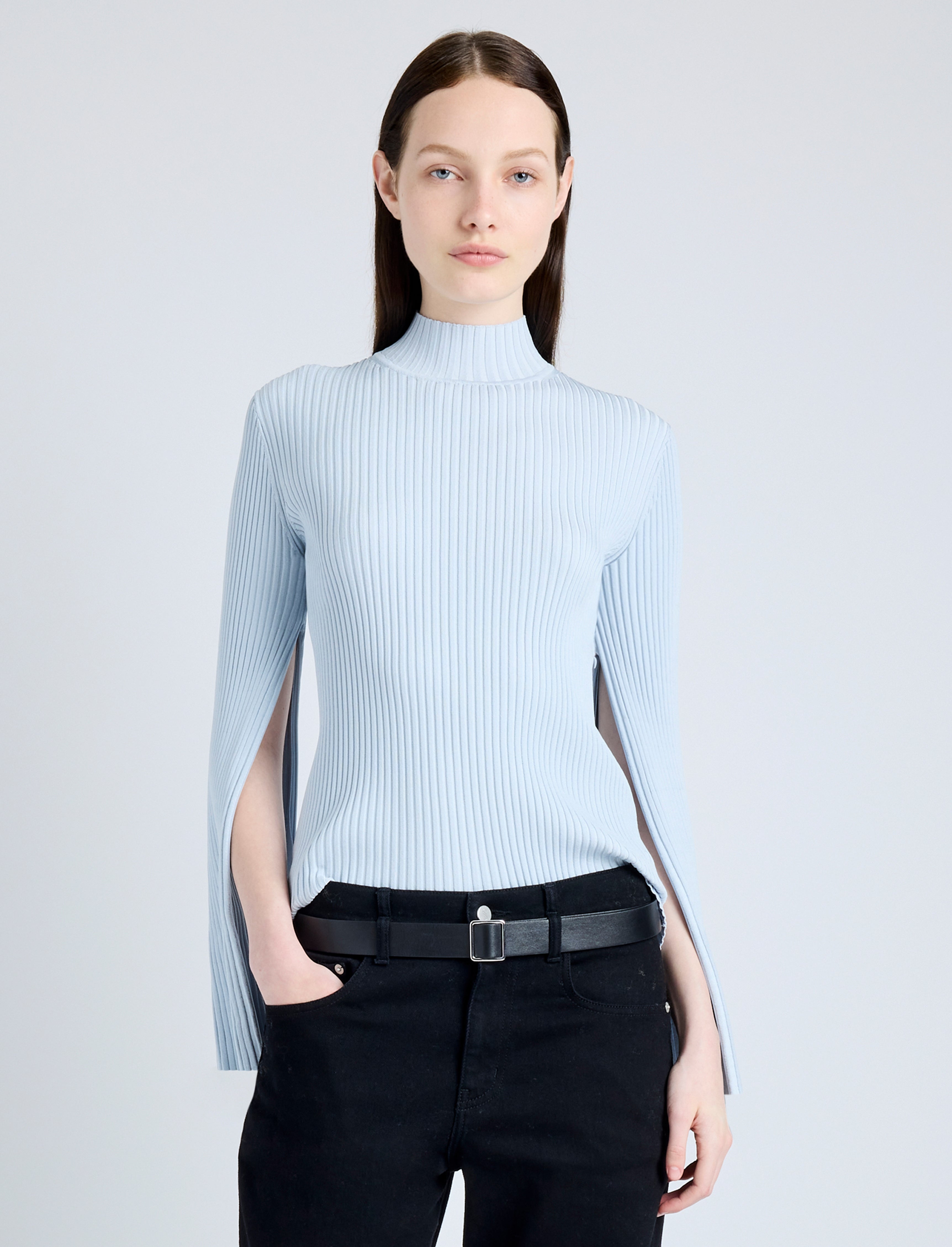Abigail Top in Midweight Viscose Rib - 2