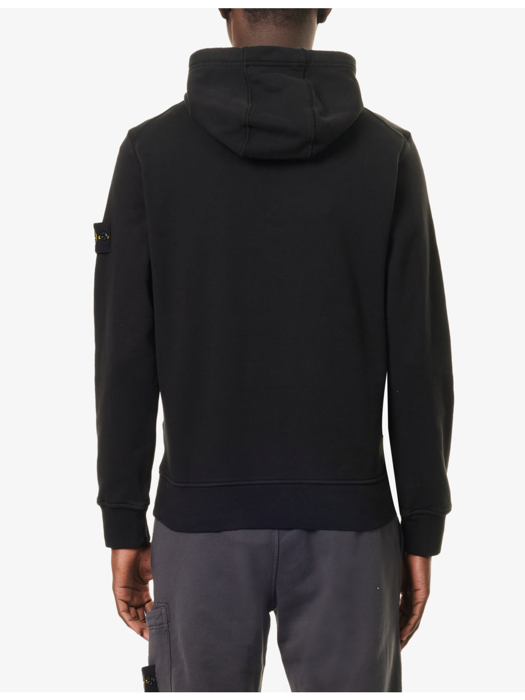 Kangaroo-Pocket Brand-Badge Cotton-Jersey Hoody - 4