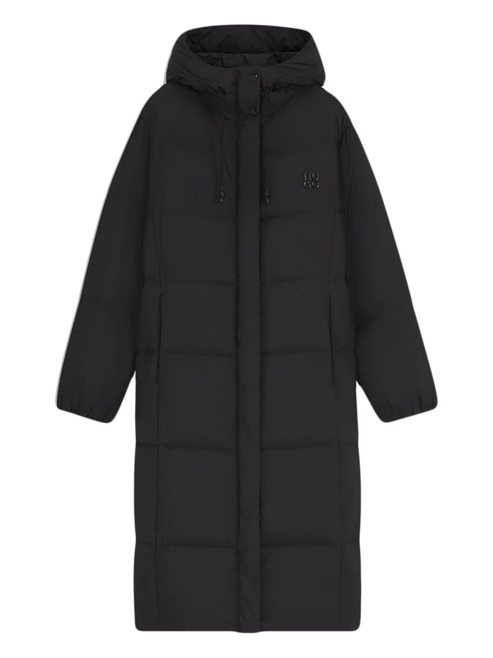 hooded quilted coat - 1