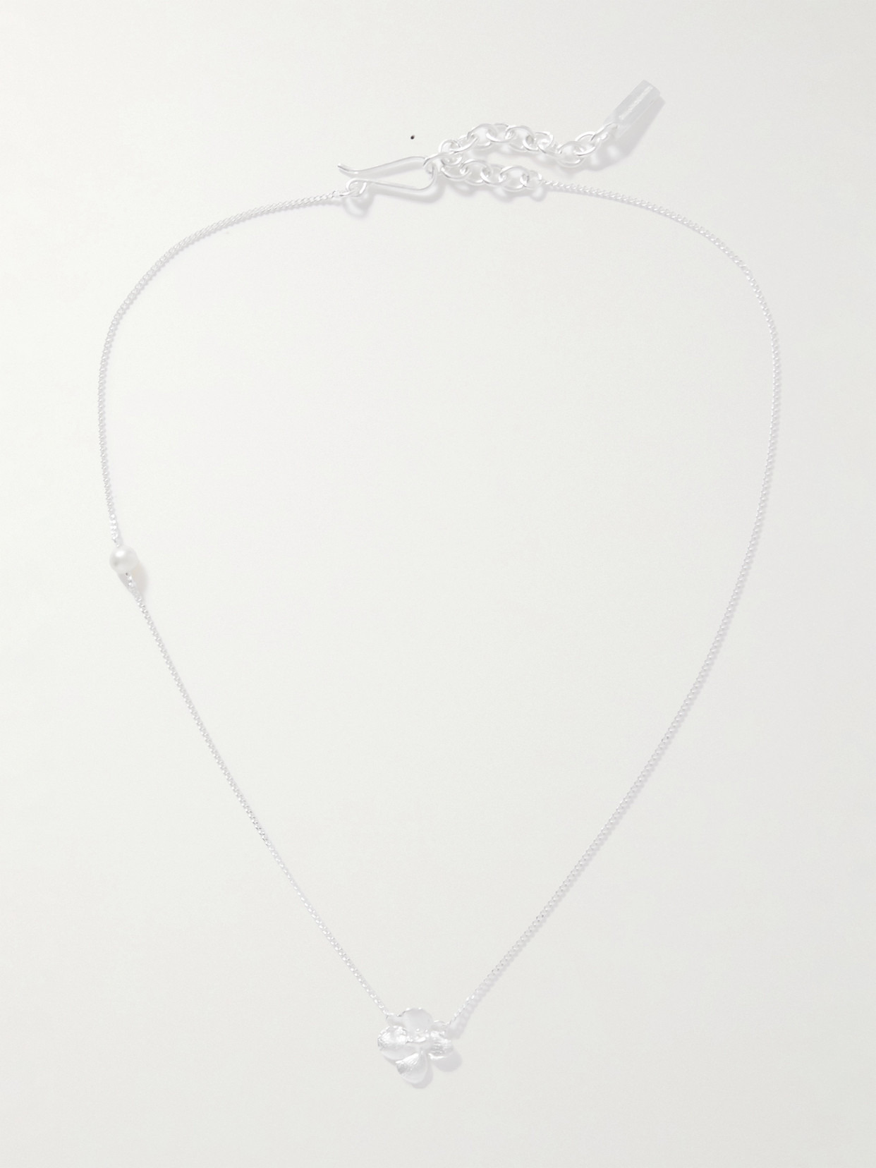 Silver-plated Pearl Necklace - 4