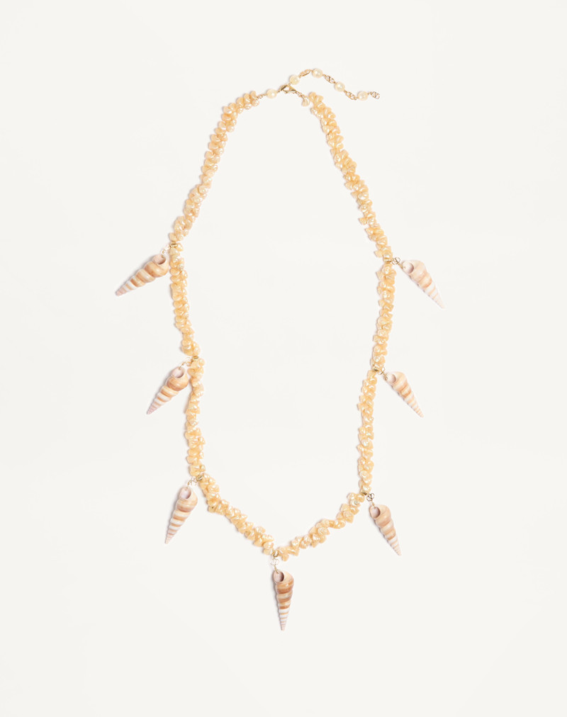 JARDIN AQUATIQUE NECKLACE IN METAL AND SHELLS 1