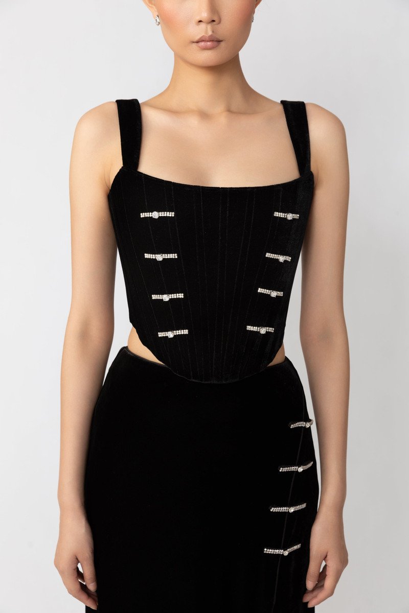 SAU LEE VENUS VELVET TOP outlook
