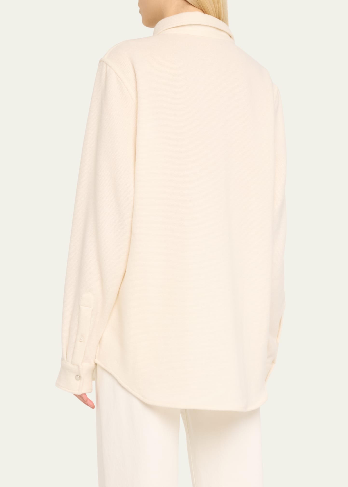 Cashmere Button-Front Shirt - 3