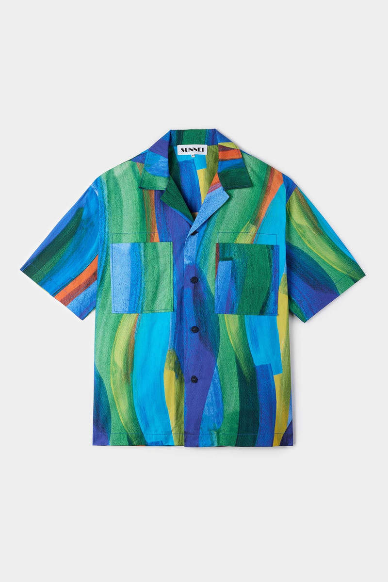 SUNNEI PENNELLETA SHORTSLEEVE SHIRT / multicolor allover print outlook