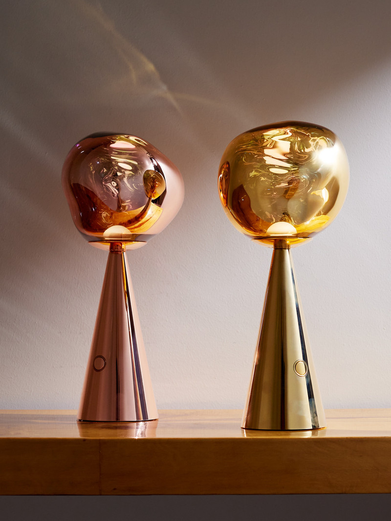 Melt Portable Gold-Tone LED Lamp 6