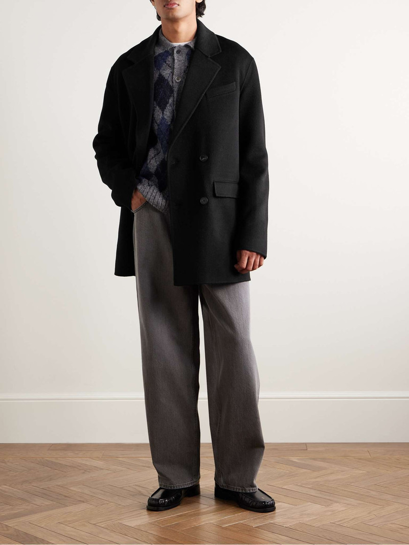 The Frankie Shop Harry Oversized Wool-Blend Felt Coat outlook